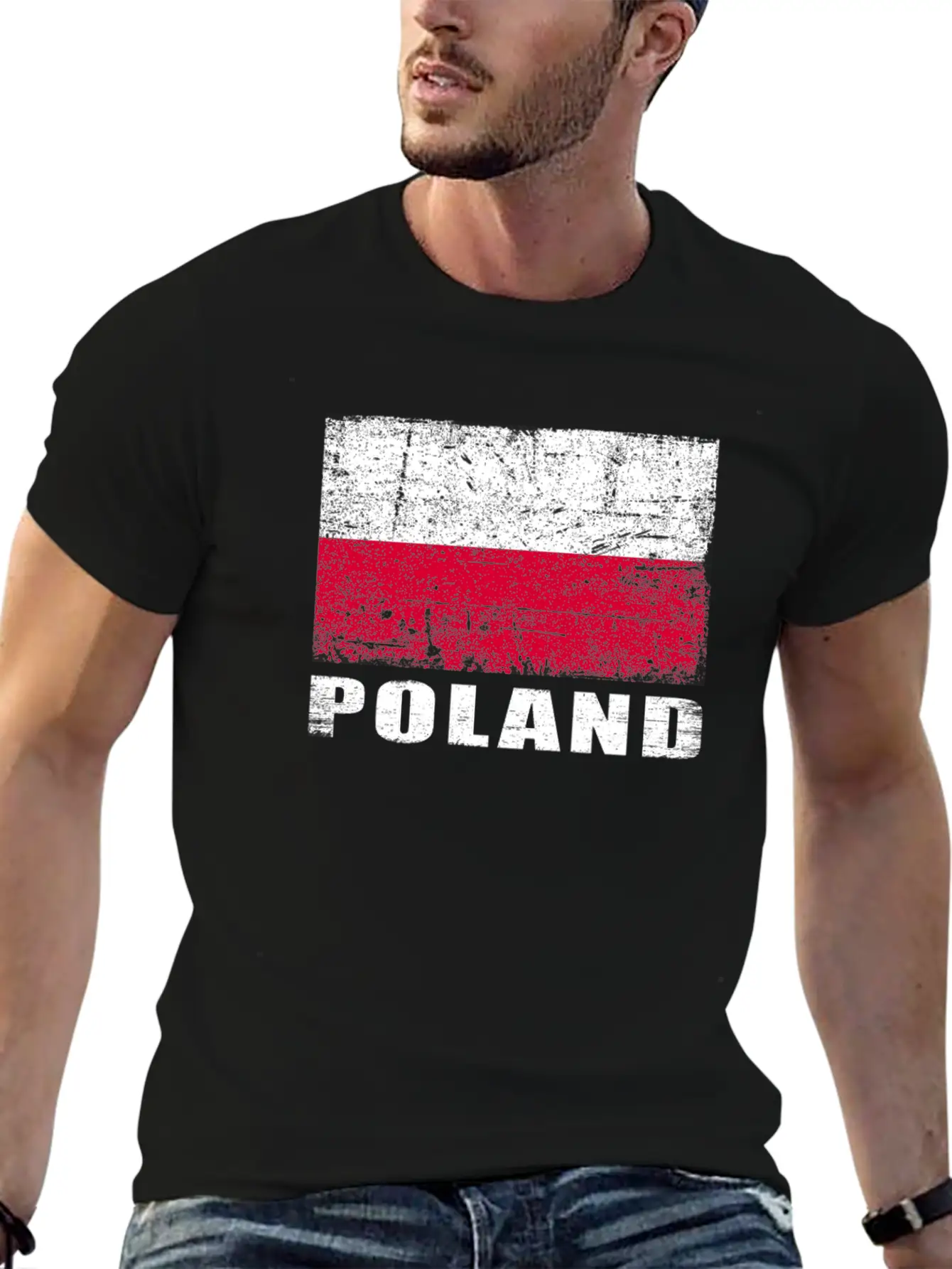 Poland Flag Grunge Country Flag Poland Soft Cotton Short Sleeve Tee – Unisex Wardrobe Staple