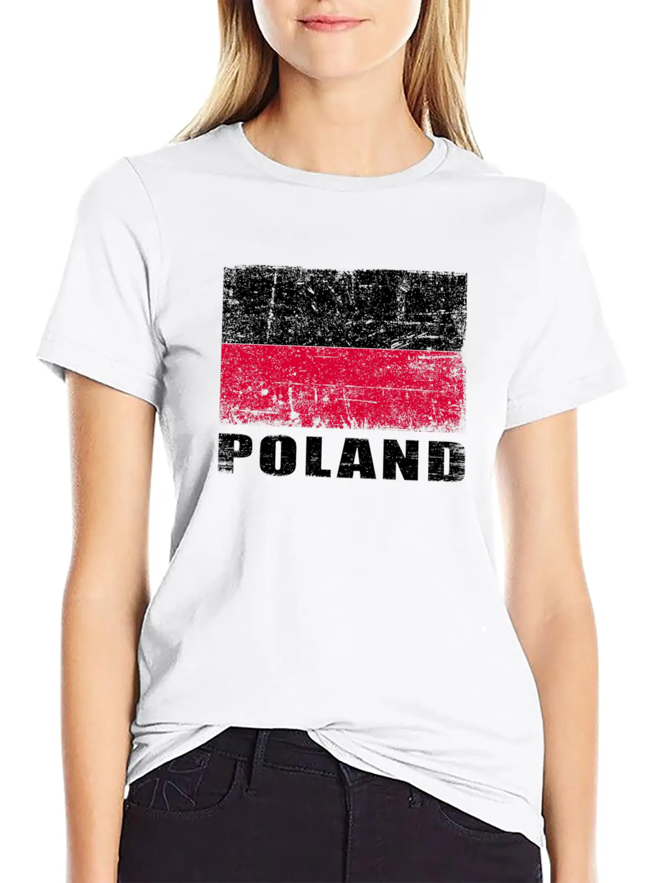 Poland Flag Grunge Country Flag Poland Soft Cotton Short Sleeve Tee – Unisex Wardrobe Staple