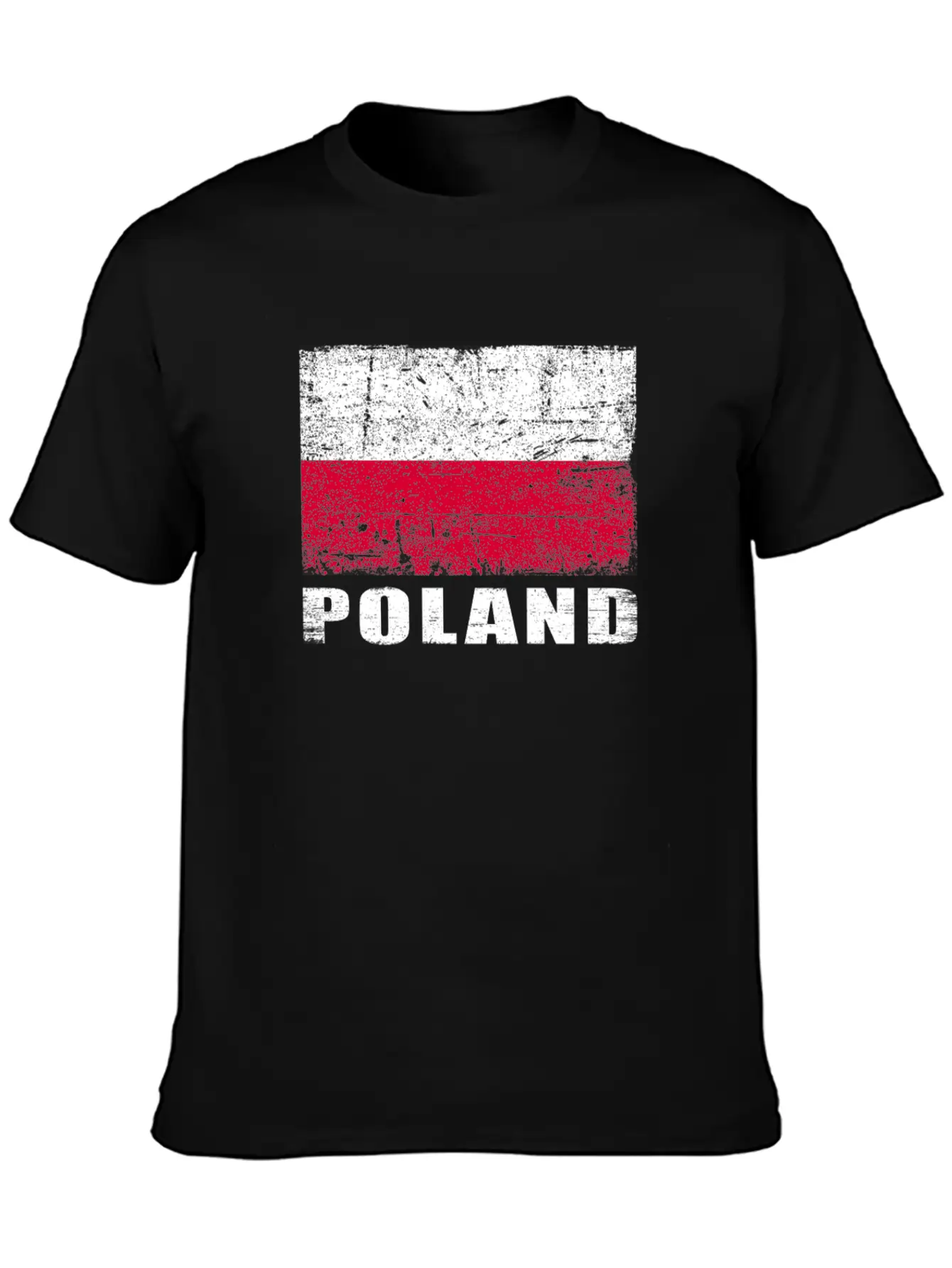 Poland Flag Grunge Country Flag Poland Soft Cotton Short Sleeve Tee – Unisex Wardrobe Staple