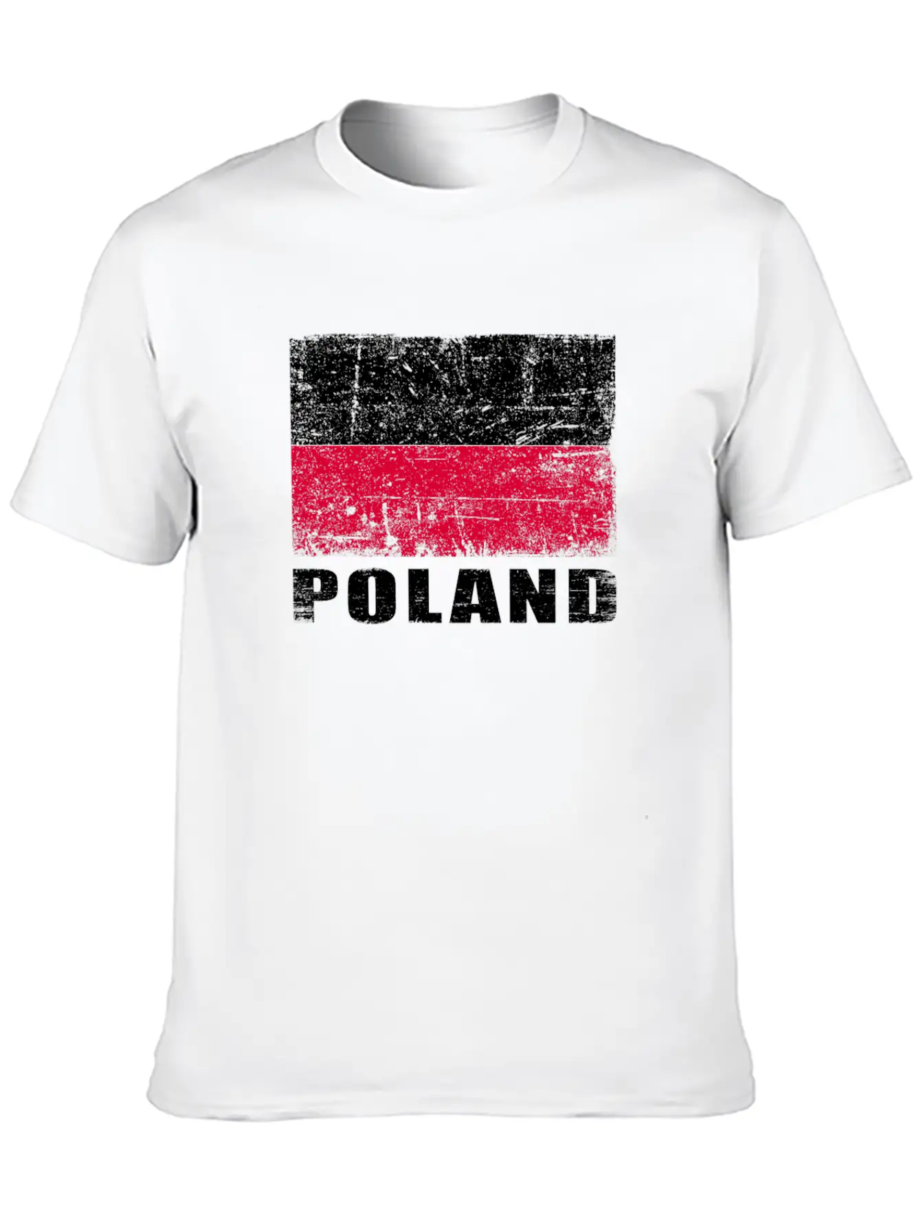 Poland Flag Grunge Country Flag Poland Soft Cotton Short Sleeve Tee – Unisex Wardrobe Staple