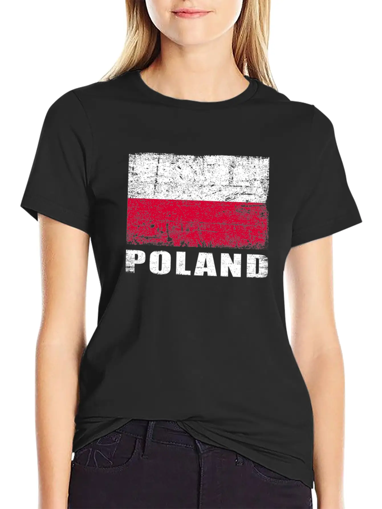 Poland Flag Grunge Country Flag Poland Soft Cotton Short Sleeve Tee – Unisex Wardrobe Staple