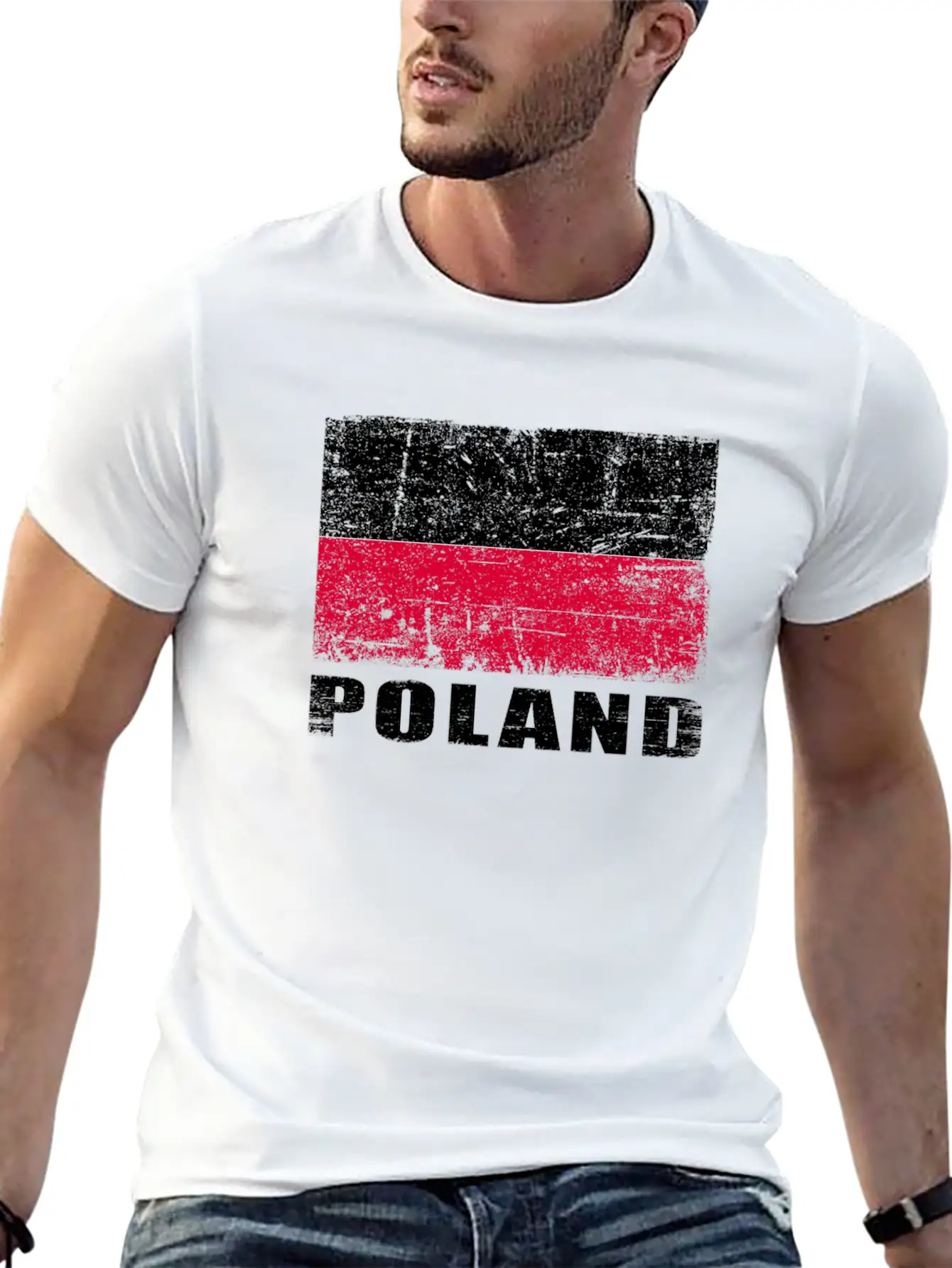 Poland Flag Grunge Country Flag Poland Soft Cotton Short Sleeve Tee – Unisex Wardrobe Staple