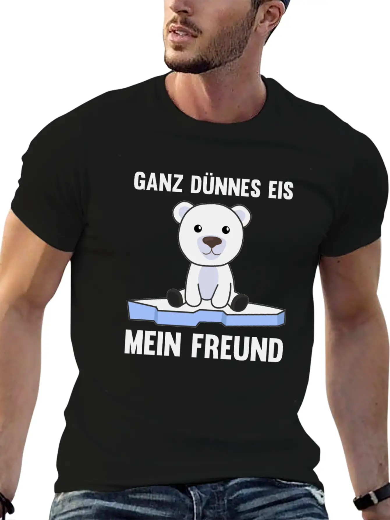 Polar Bear Thin Ice Cream My Friend Funny Saying Soft Cotton Short Sleeve Tee – Unisex Wardrobe Staple