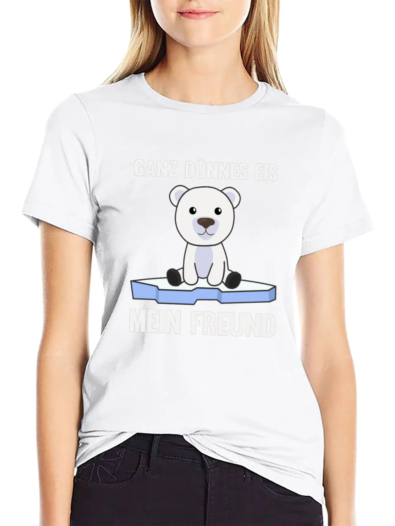Polar Bear Thin Ice Cream My Friend Funny Saying Soft Cotton Short Sleeve Tee – Unisex Wardrobe Staple