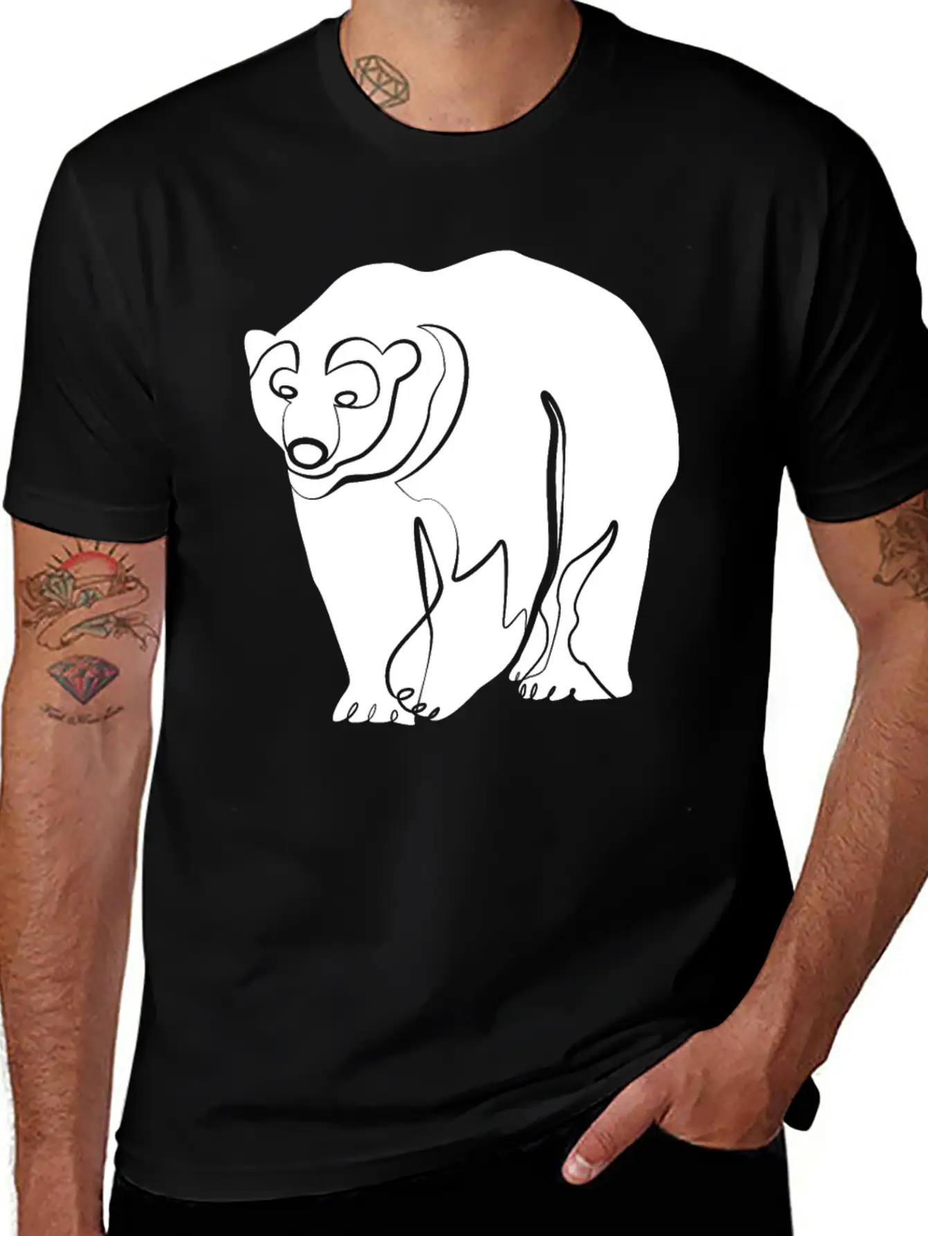 Polar Bear Unisex Casual T-Shirt – Clean Design For Daily Comfort