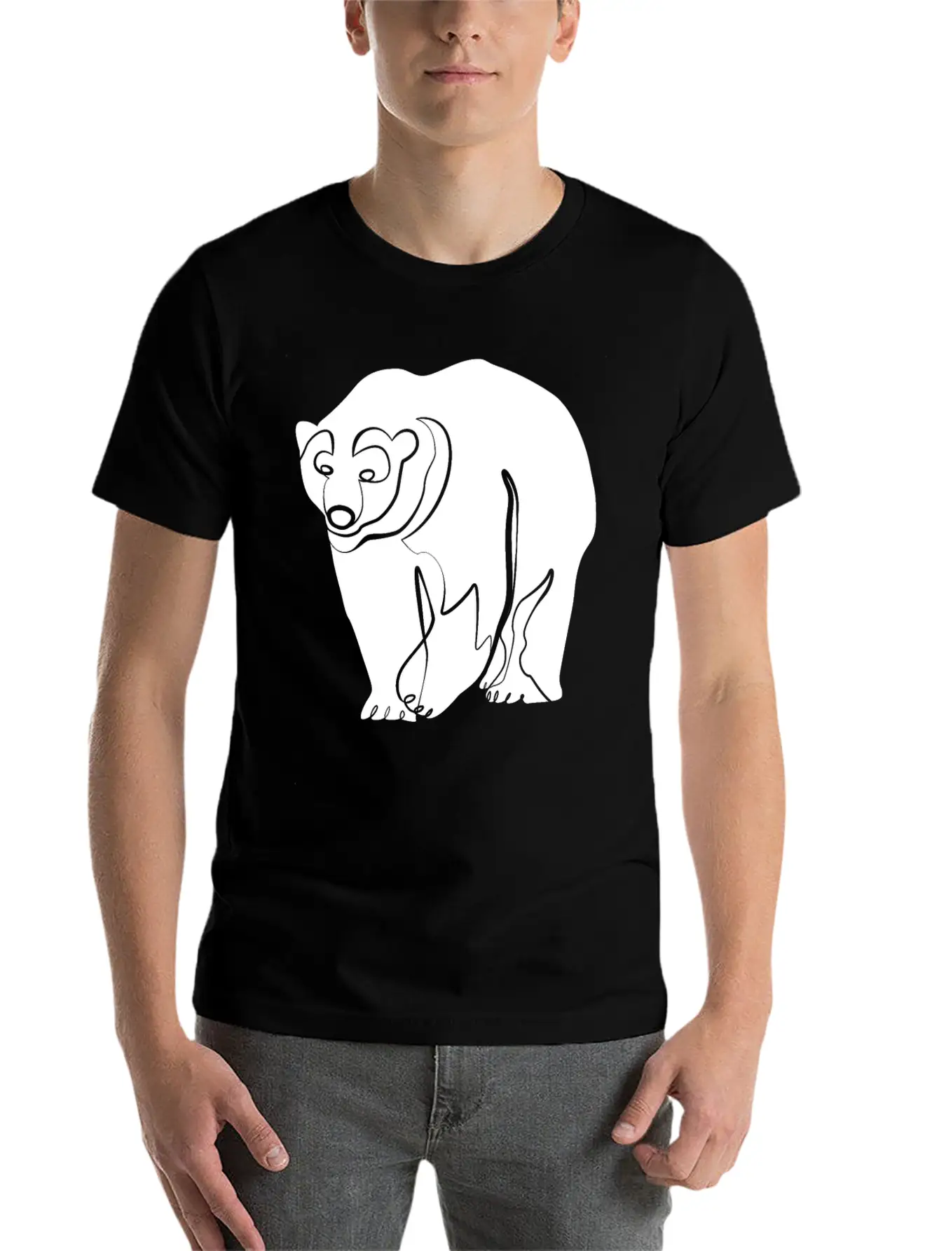 Polar Bear Unisex Casual T-Shirt – Clean Design For Daily Comfort