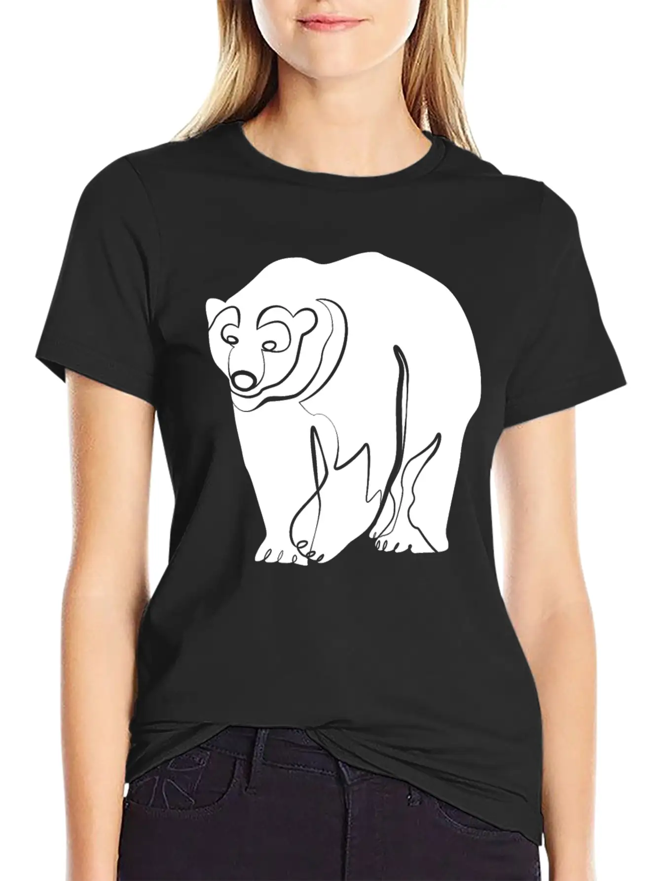 Polar Bear Unisex Casual T-Shirt – Clean Design For Daily Comfort