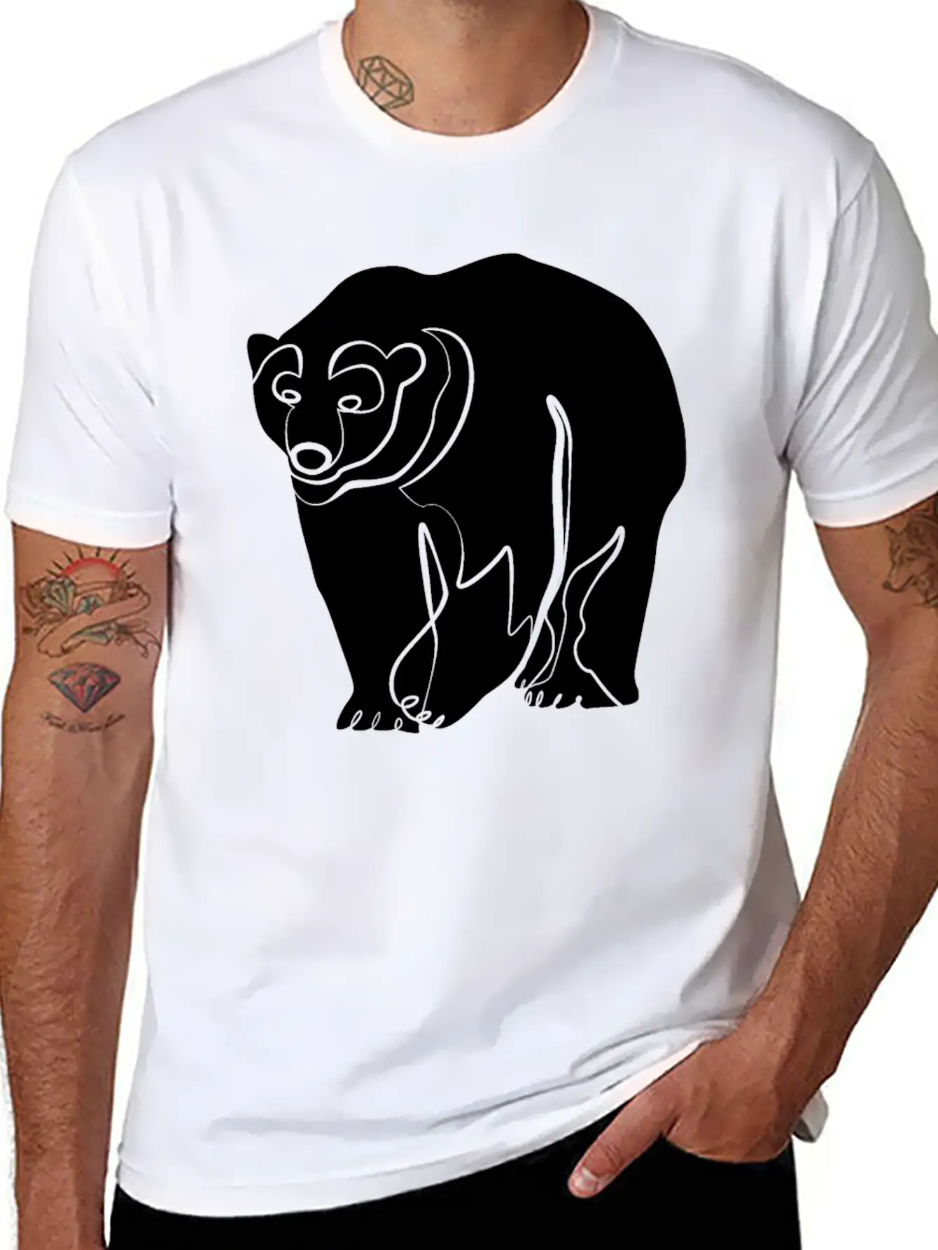 Polar Bear Unisex Casual T-Shirt – Clean Design For Daily Comfort