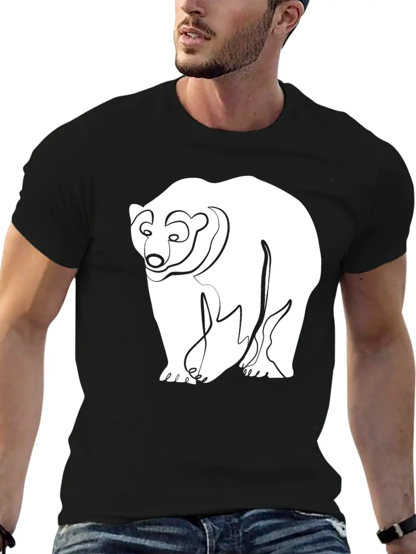 Polar Bear Unisex Casual T-Shirt – Clean Design For Daily Comfort