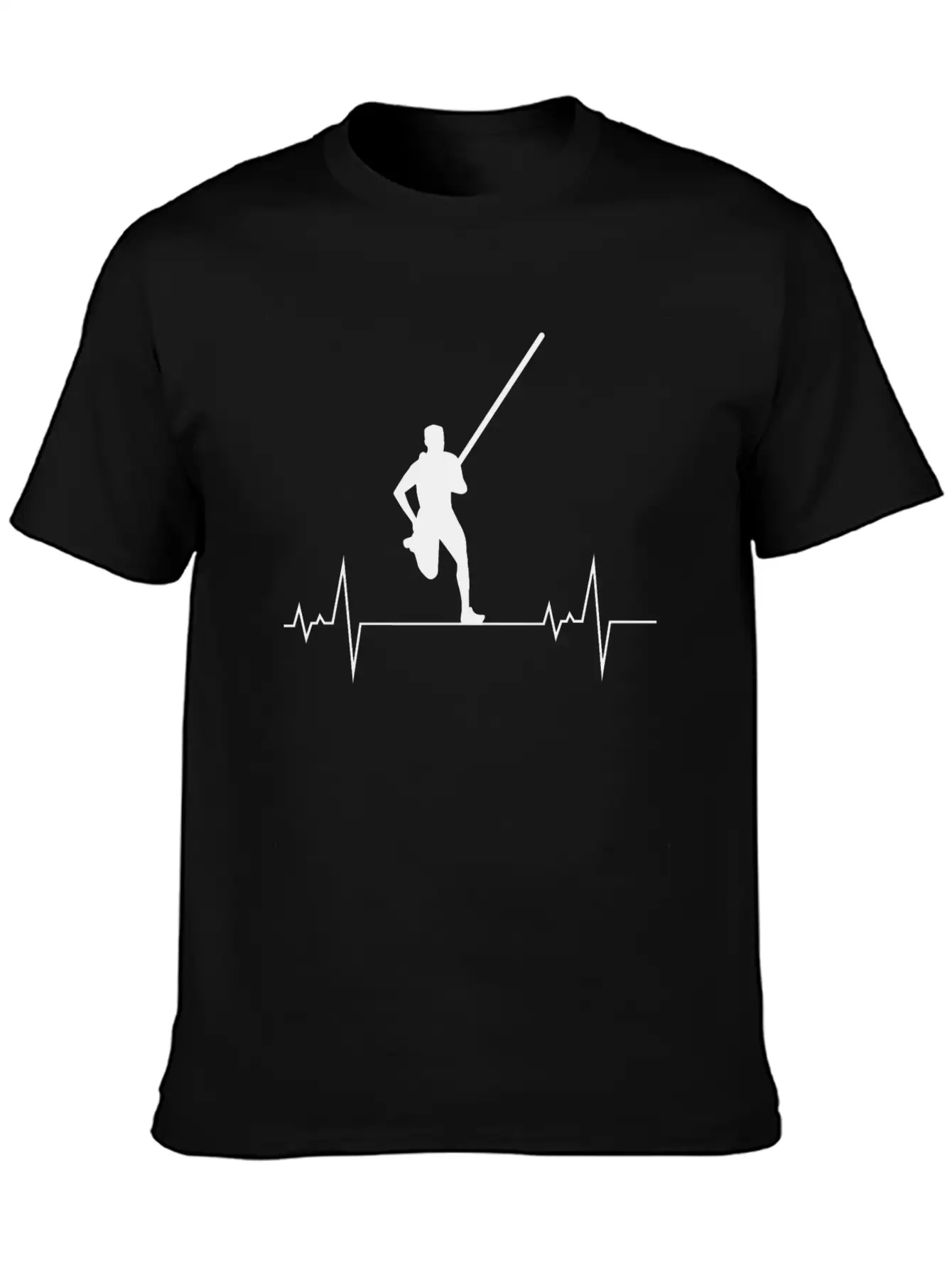 Pole Vault Vaulting Jumping High Jump Heartbeat Modern Fit Casual T-Shirt – Clean And Versatile Design