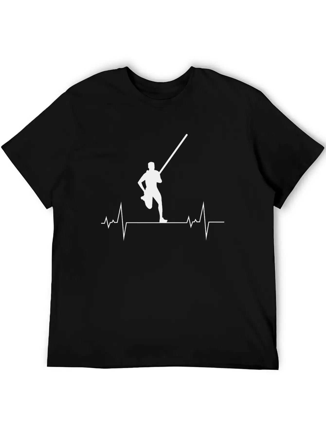 Pole Vault Vaulting Jumping High Jump Heartbeat Modern Fit Casual T-Shirt – Clean And Versatile Design