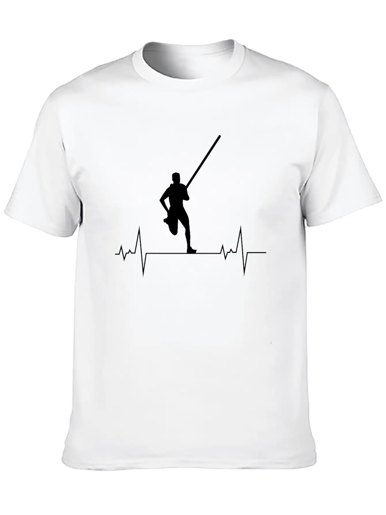 Pole Vault Vaulting Jumping High Jump Heartbeat Modern Fit Casual T-Shirt – Clean And Versatile Design