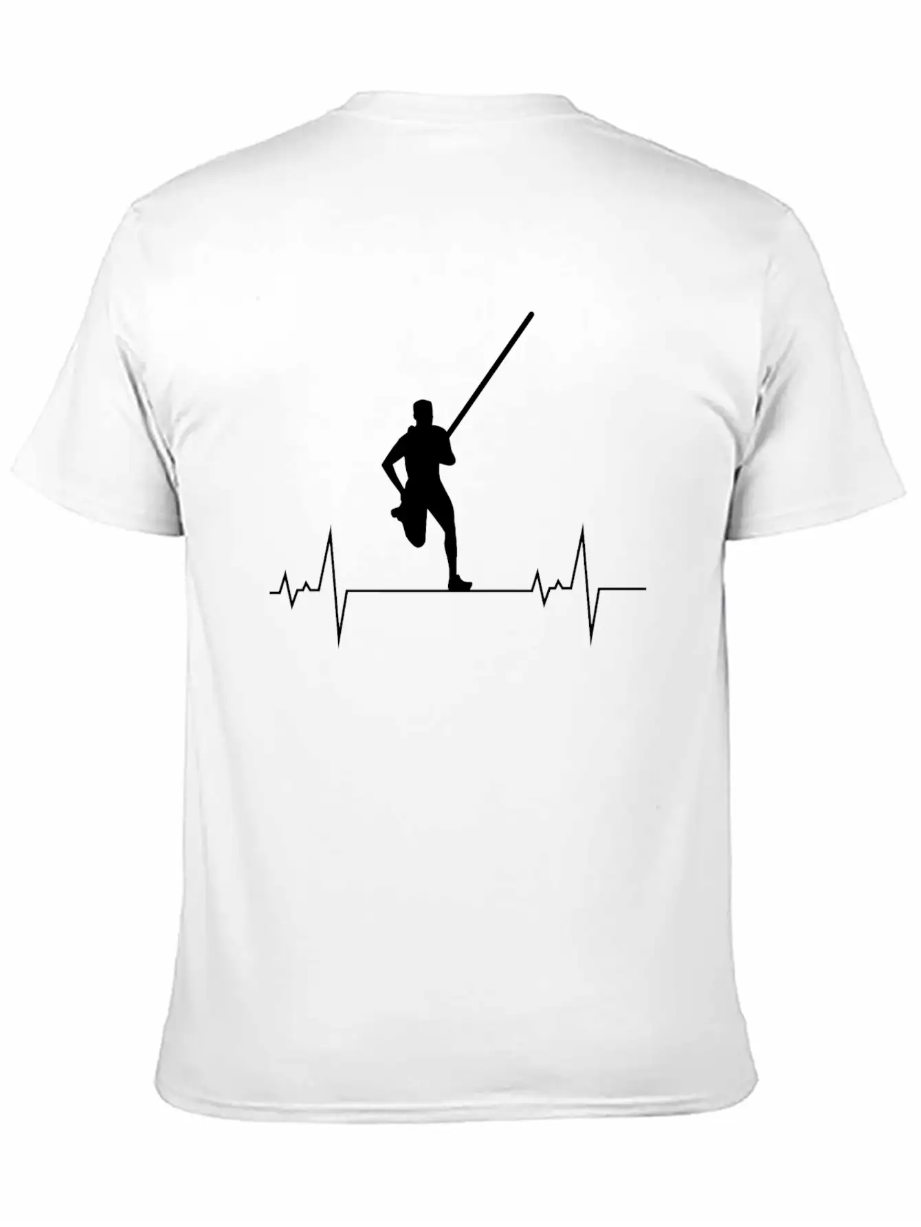 Pole Vault Vaulting Jumping High Jump Heartbeat Modern Fit Casual T-Shirt – Clean And Versatile Design
