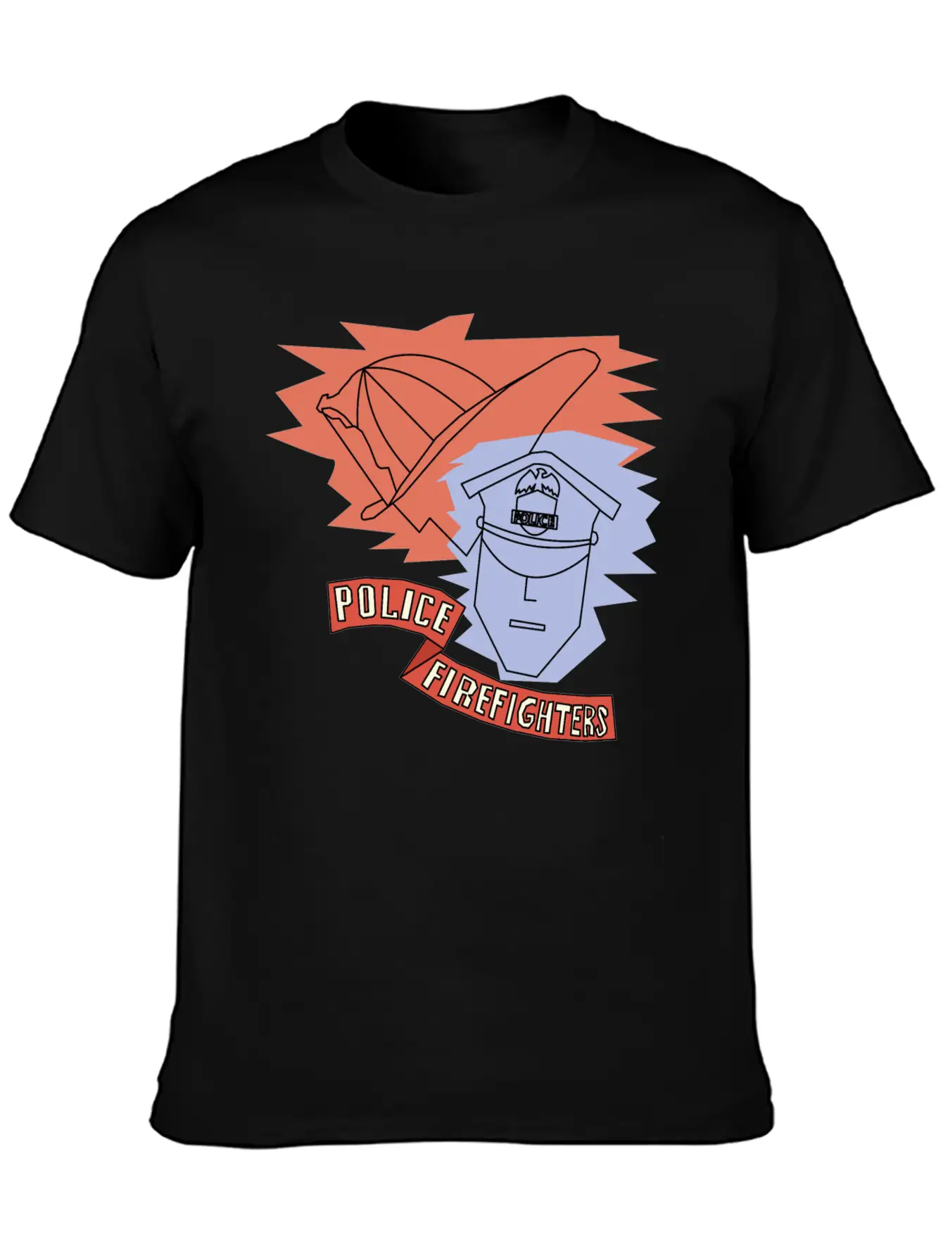 Police And Firefighters Stylish Everyday T-Shirt – Unisex Basic Cotton Tee