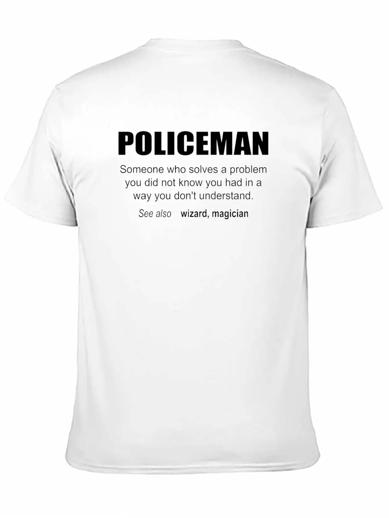 Policeman Description Unisex Casual T-Shirt – Clean Design For Daily Comfort