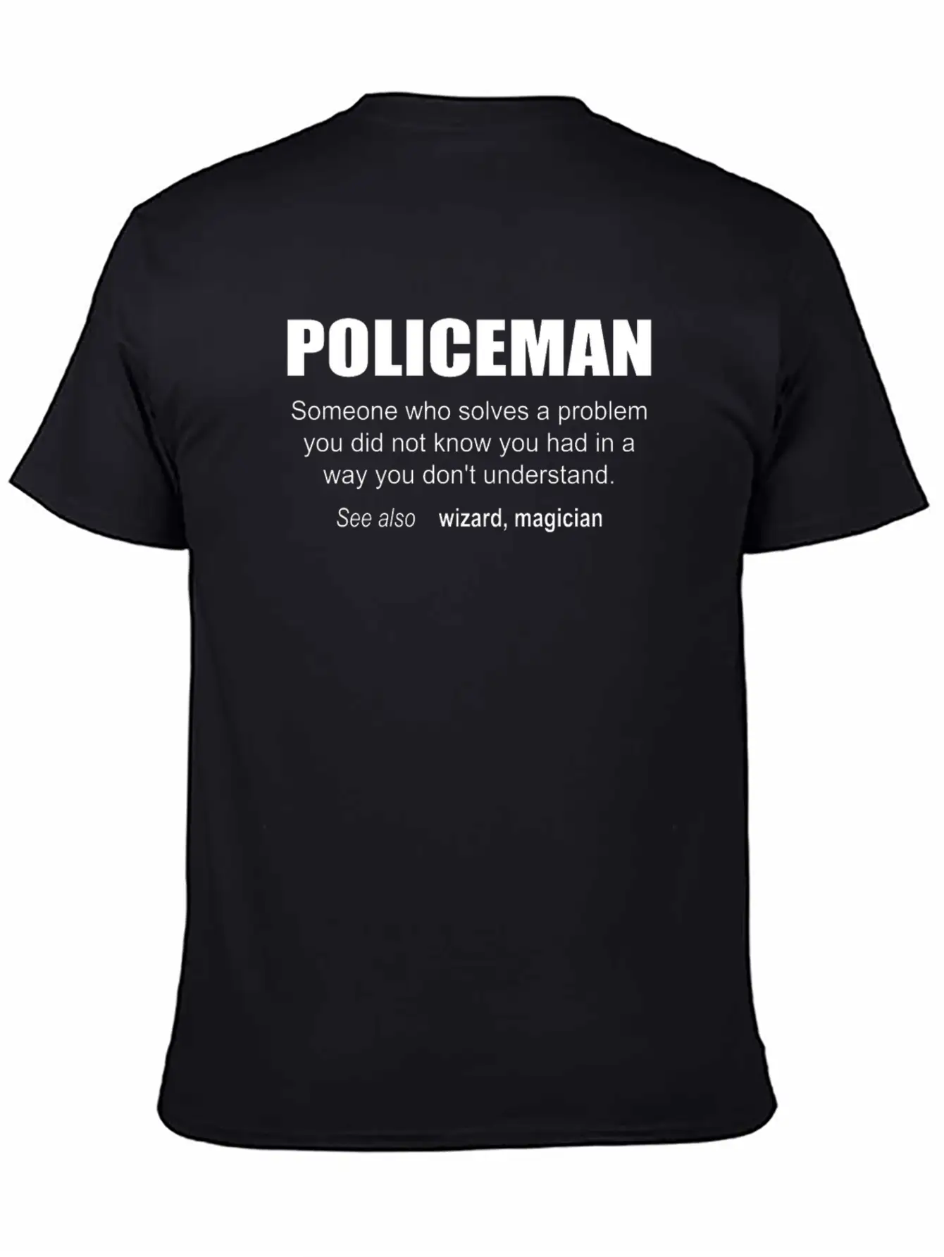 Policeman Description Unisex Casual T-Shirt – Clean Design For Daily Comfort