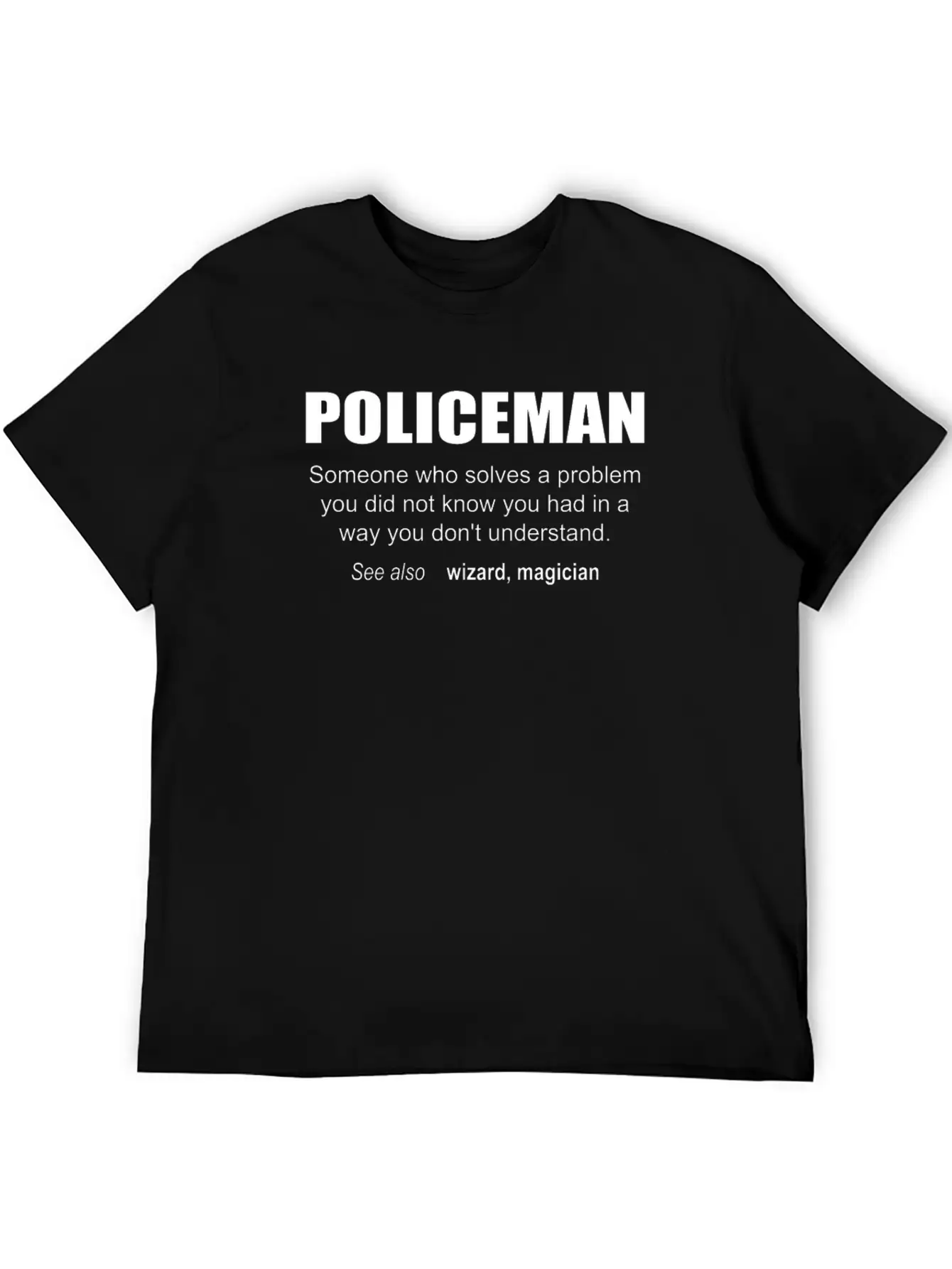 Policeman Description Unisex Casual T-Shirt – Clean Design For Daily Comfort