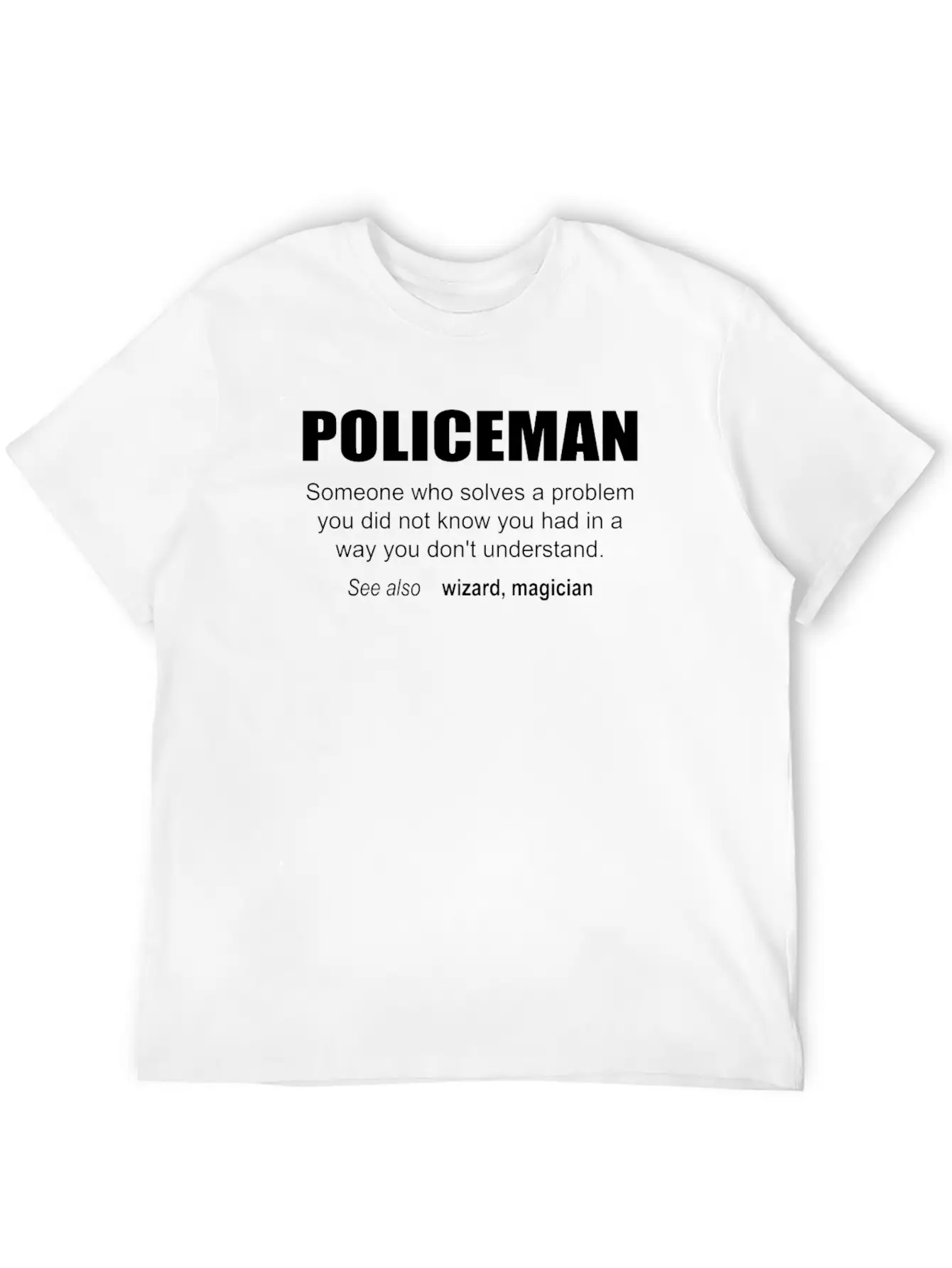 Policeman Description Unisex Casual T-Shirt – Clean Design For Daily Comfort