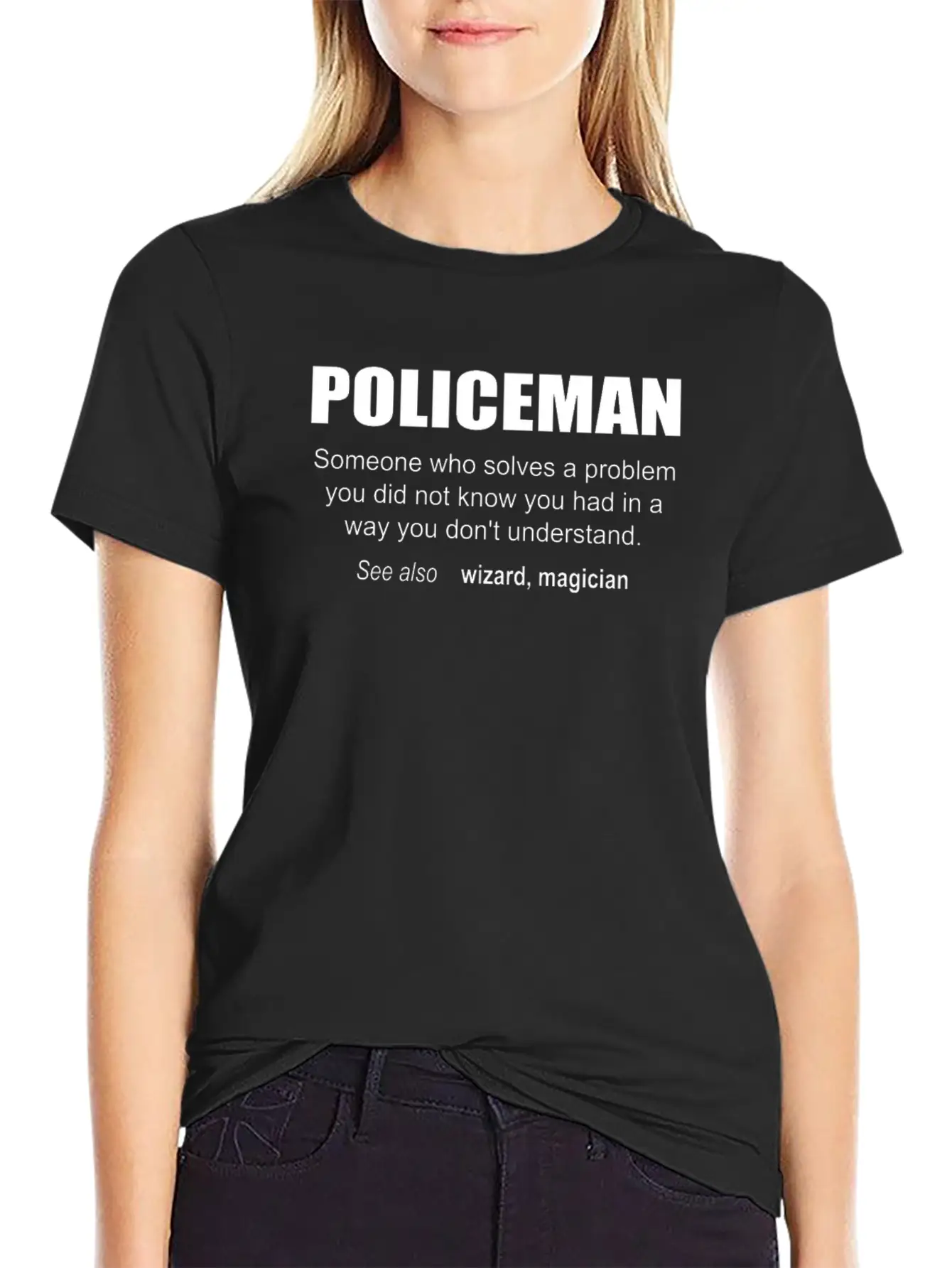 Policeman Description Unisex Casual T-Shirt – Clean Design For Daily Comfort