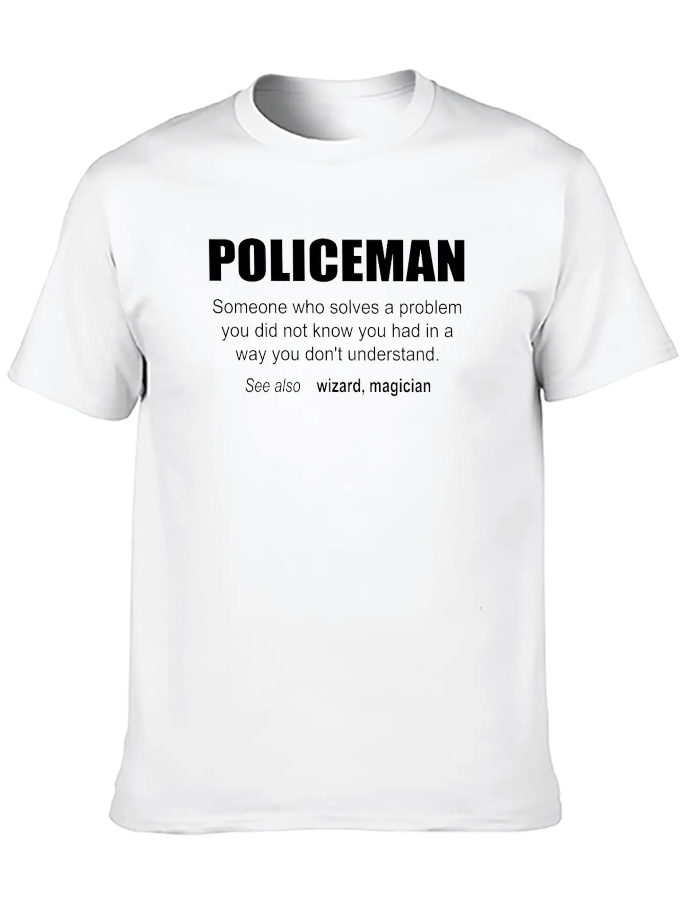 Policeman Description Unisex Casual T-Shirt – Clean Design For Daily Comfort