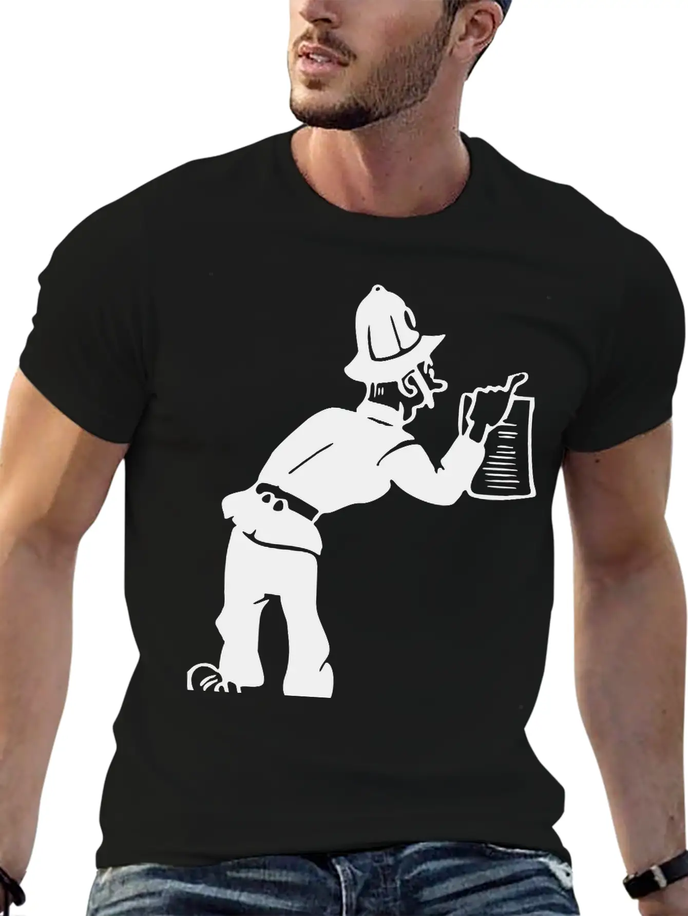 Policeman With Warrant Basic Graphic T-Shirt – Daily Comfort In Soft Cotton