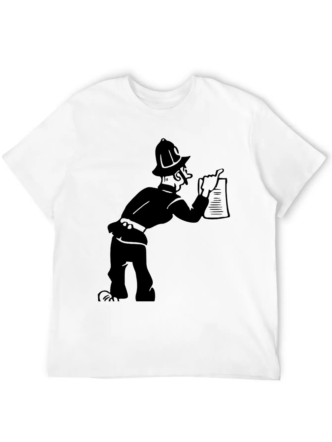 Policeman With Warrant Basic Graphic T-Shirt – Daily Comfort In Soft Cotton