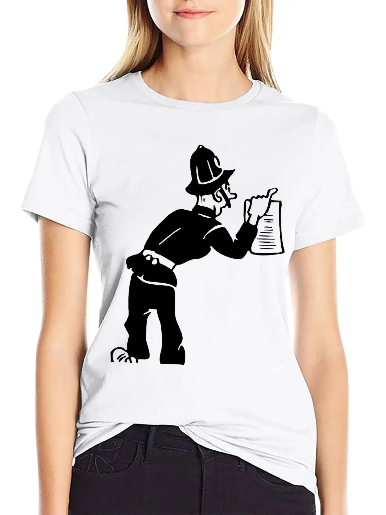 Policeman With Warrant Basic Graphic T-Shirt – Daily Comfort In Soft Cotton