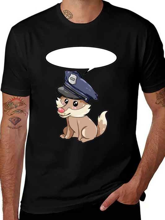 Policeman Wolf Modern Fit Casual T-Shirt – Clean And Versatile Design