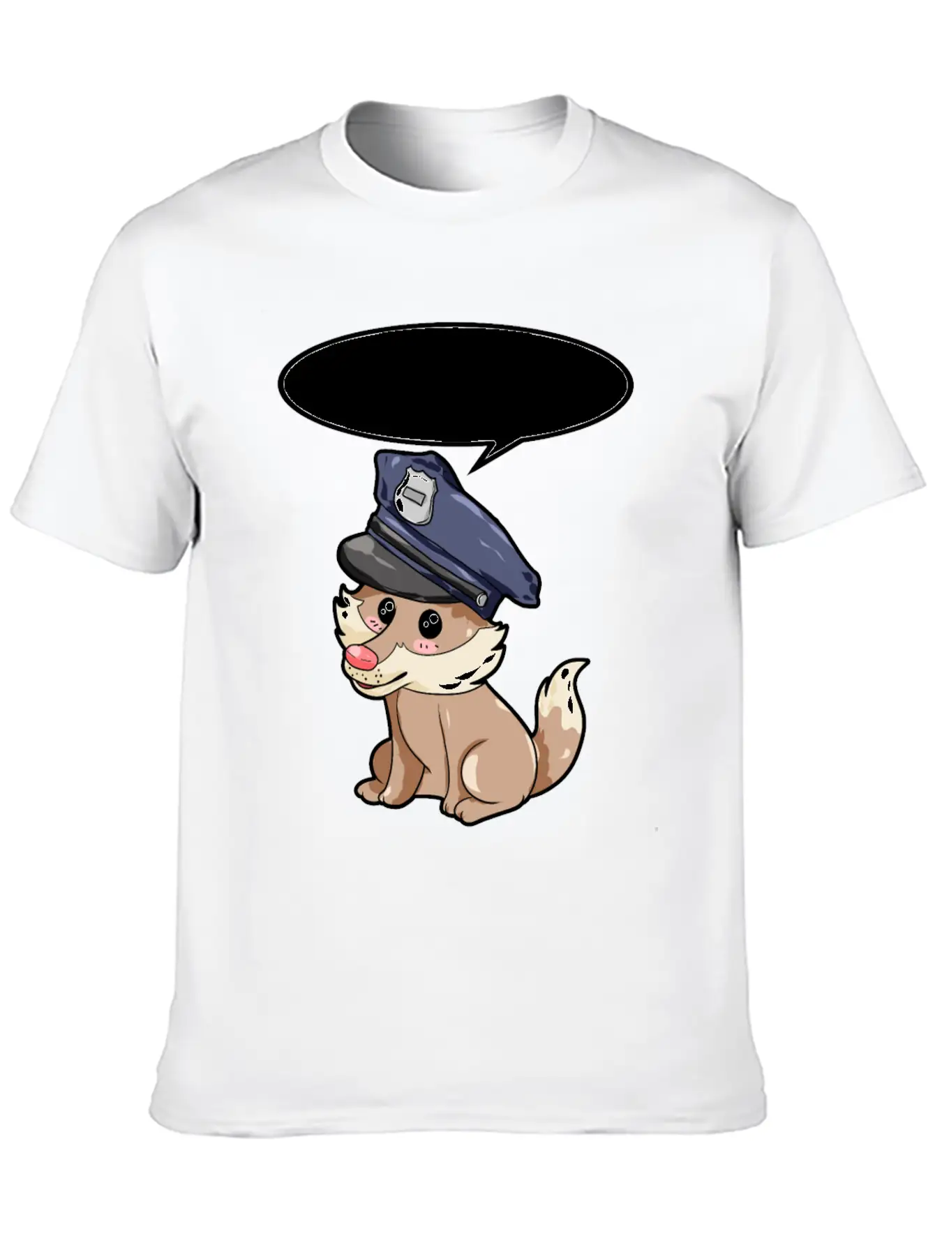 Policeman Wolf Modern Fit Casual T-Shirt – Clean And Versatile Design