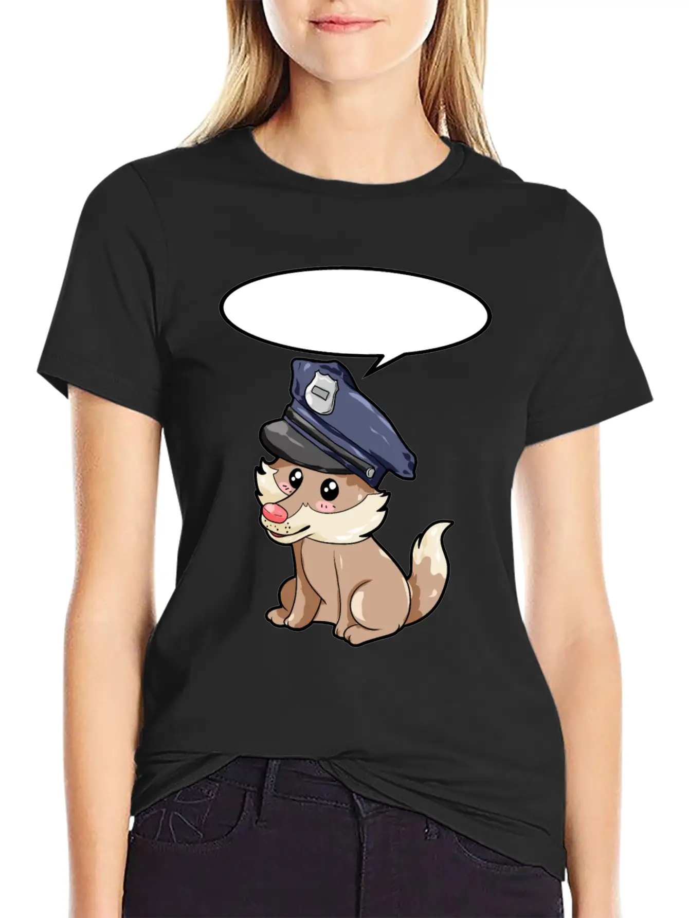 Policeman Wolf Modern Fit Casual T-Shirt – Clean And Versatile Design