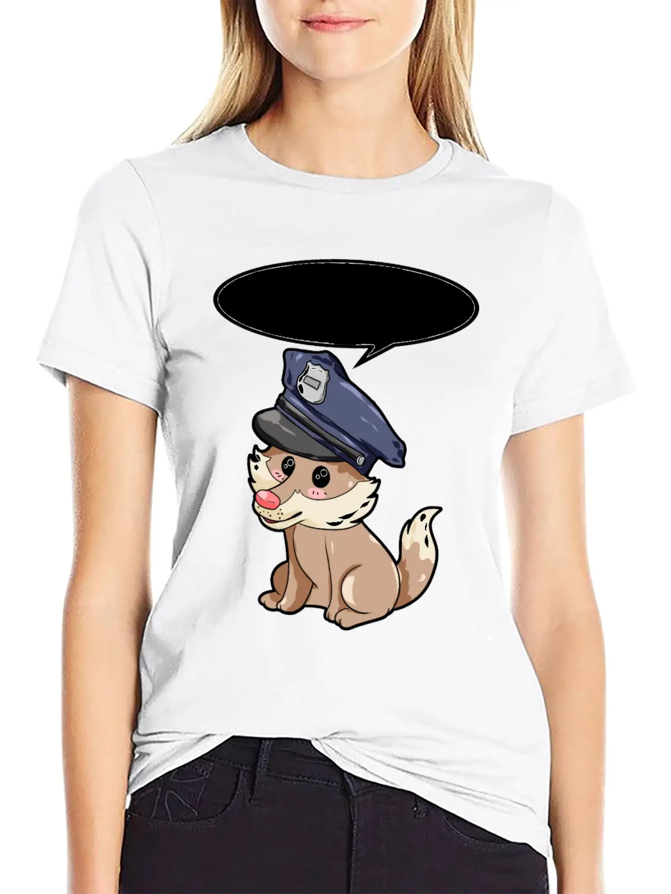 Policeman Wolf Modern Fit Casual T-Shirt – Clean And Versatile Design
