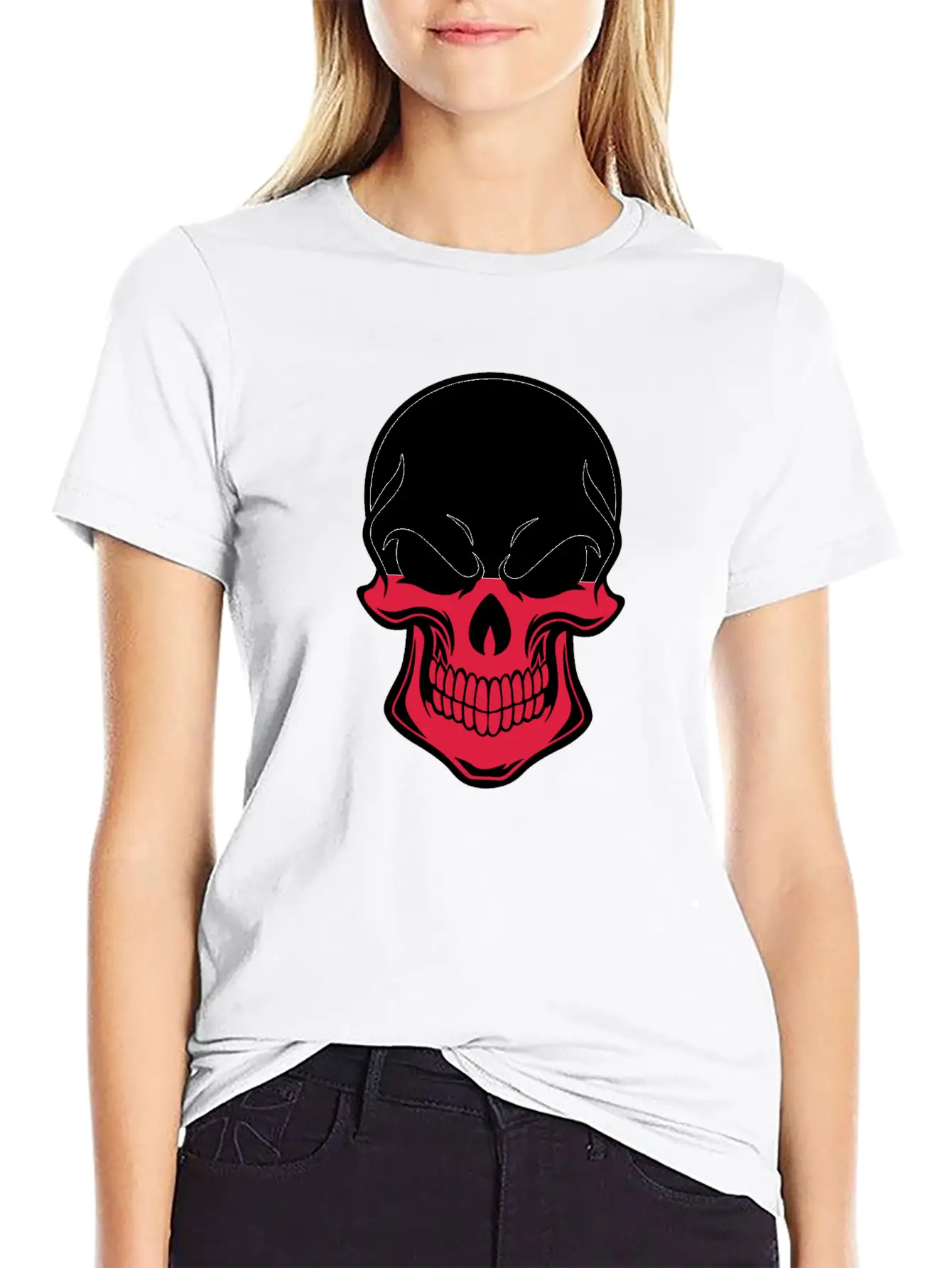 Polish Flag Skull Soft Cotton Short Sleeve Tee – Unisex Wardrobe Staple