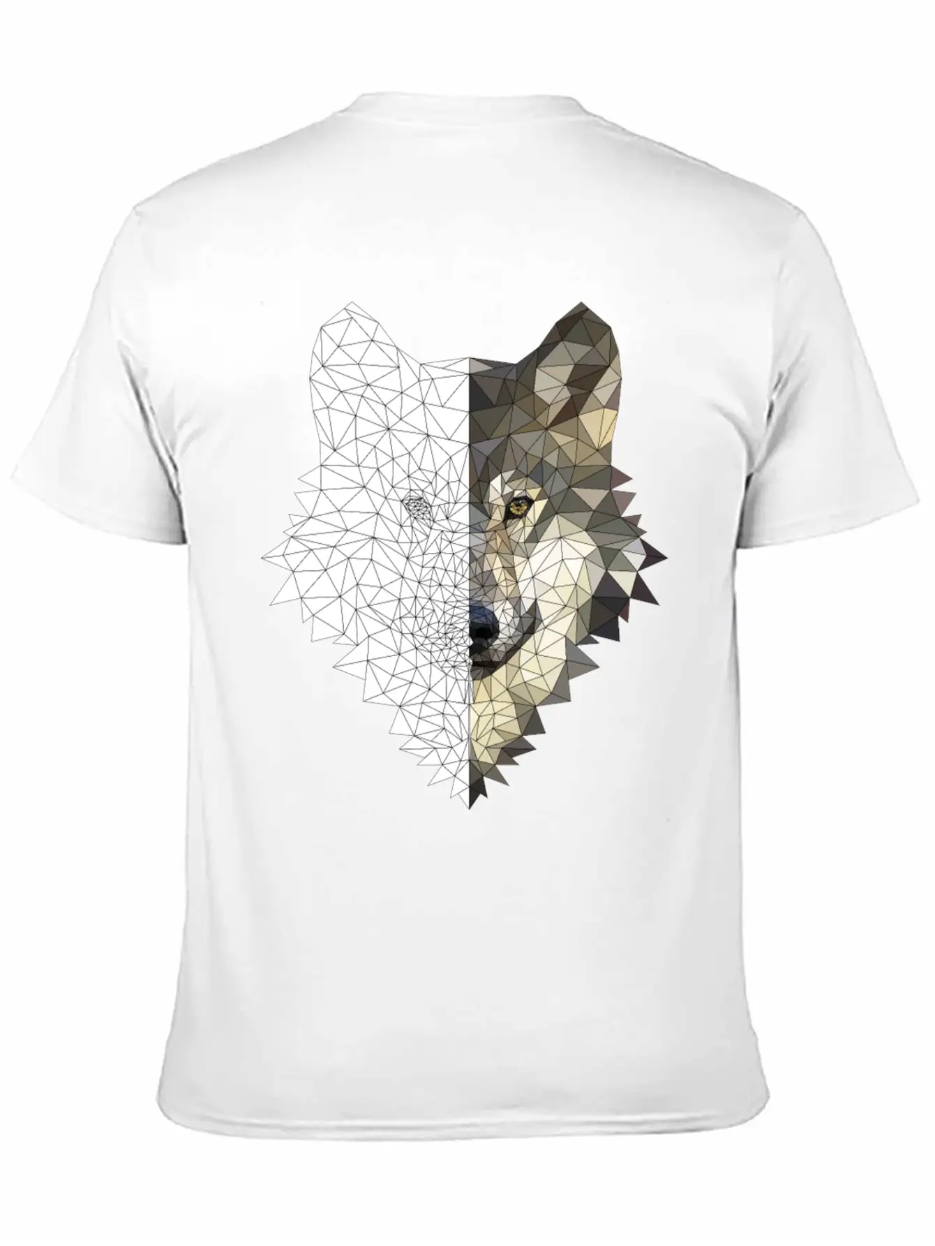 Polygon Wolf 2 Colors Lightweight Cotton T-Shirt – Daily Comfort Graphic Shirt