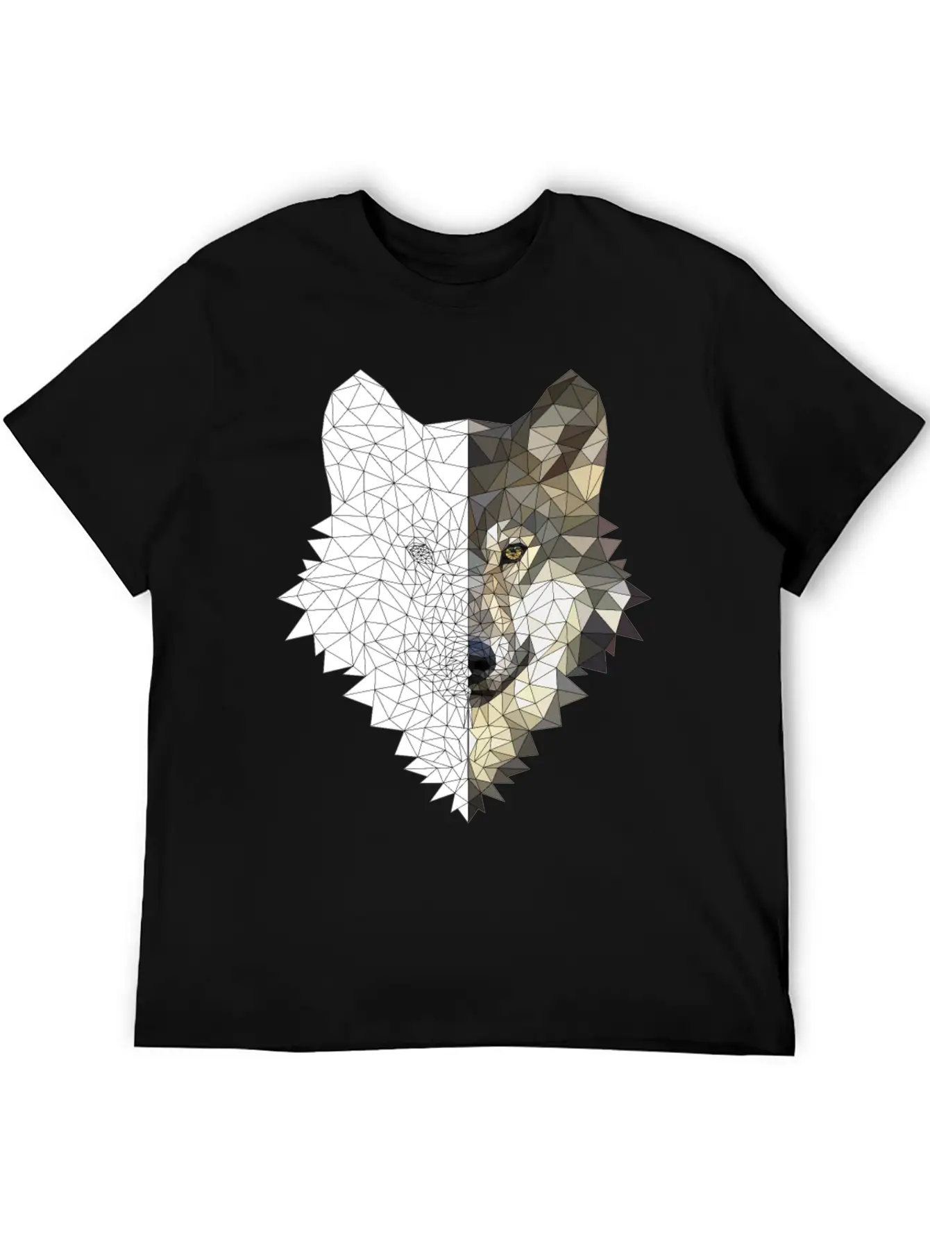 Polygon Wolf 2 Colors Lightweight Cotton T-Shirt – Daily Comfort Graphic Shirt