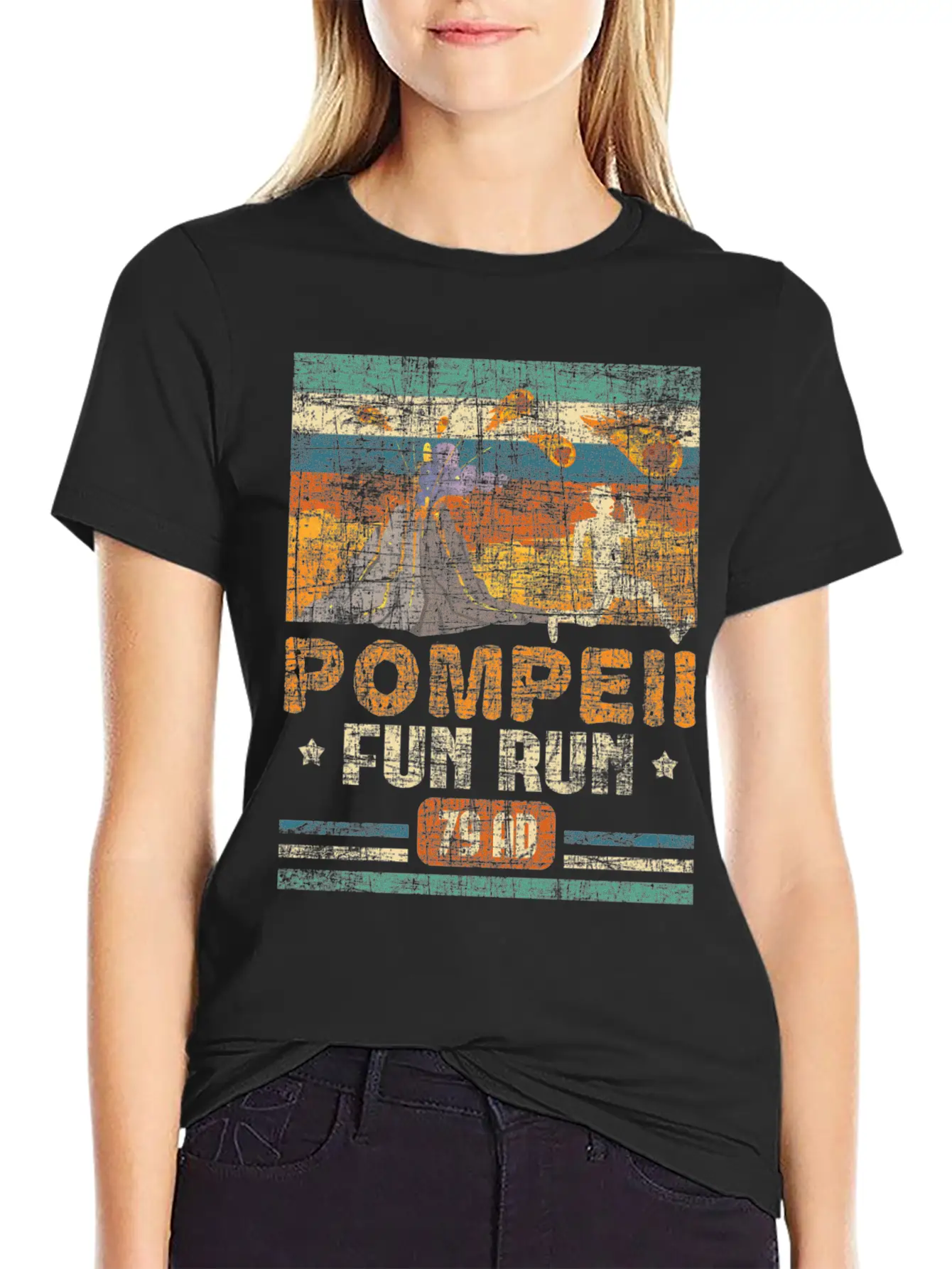 Pompeii Fun Run - Geography Volcanologist Unisex Casual T-Shirt – Clean Design For Daily Comfort