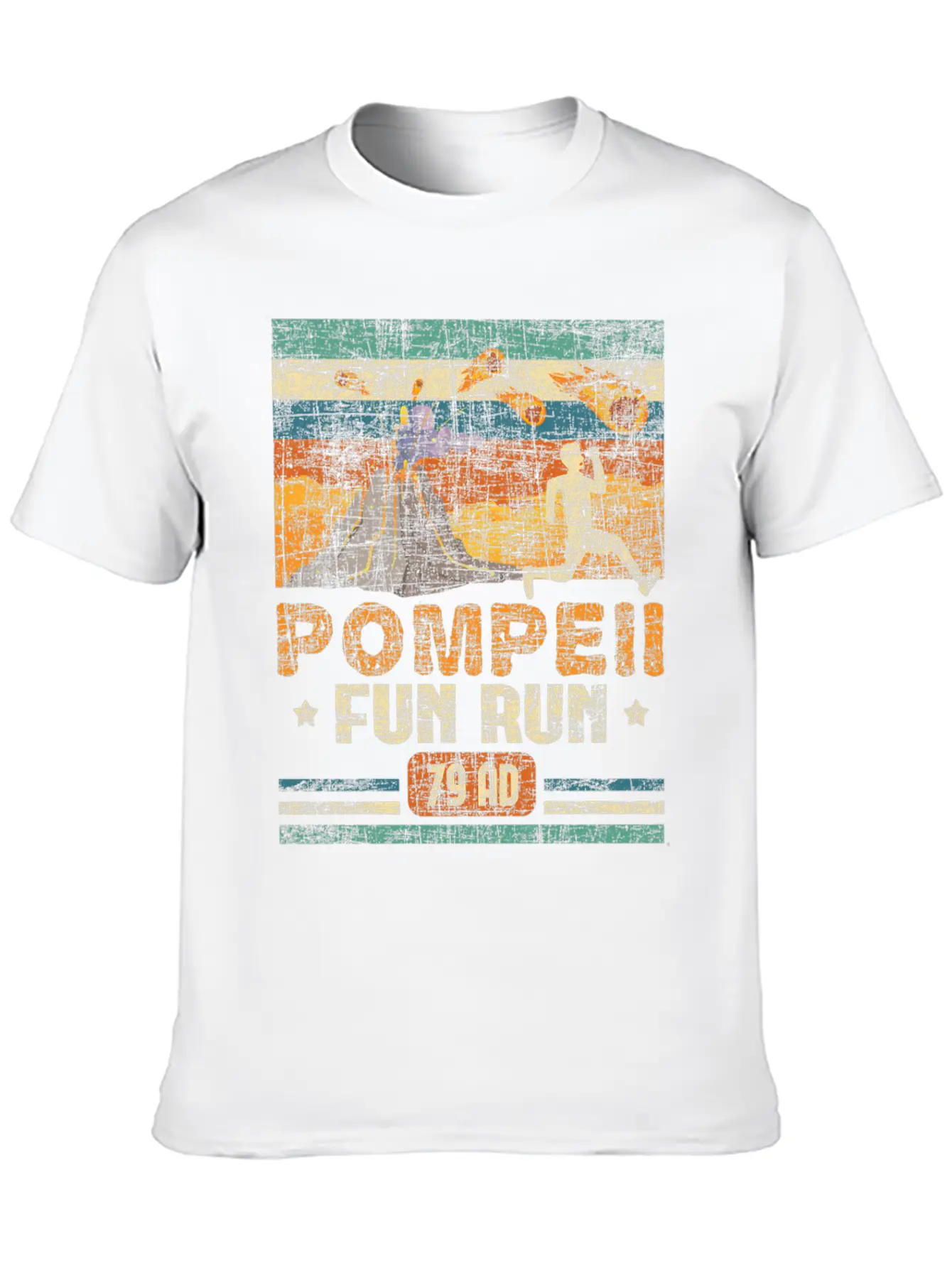 Pompeii Fun Run - Geography Volcanologist Unisex Casual T-Shirt – Clean Design For Daily Comfort