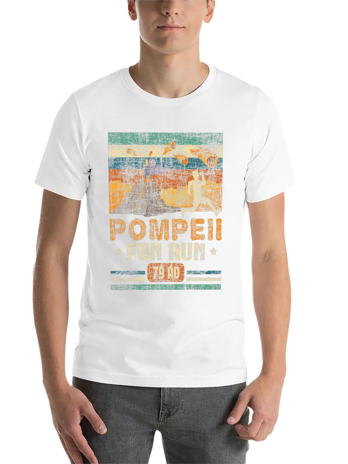 Pompeii Fun Run - Geography Volcanologist Unisex Casual T-Shirt – Clean Design For Daily Comfort