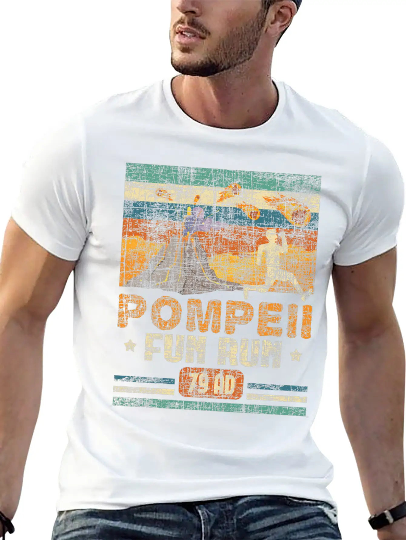 Pompeii Fun Run - Geography Volcanologist Unisex Casual T-Shirt – Clean Design For Daily Comfort