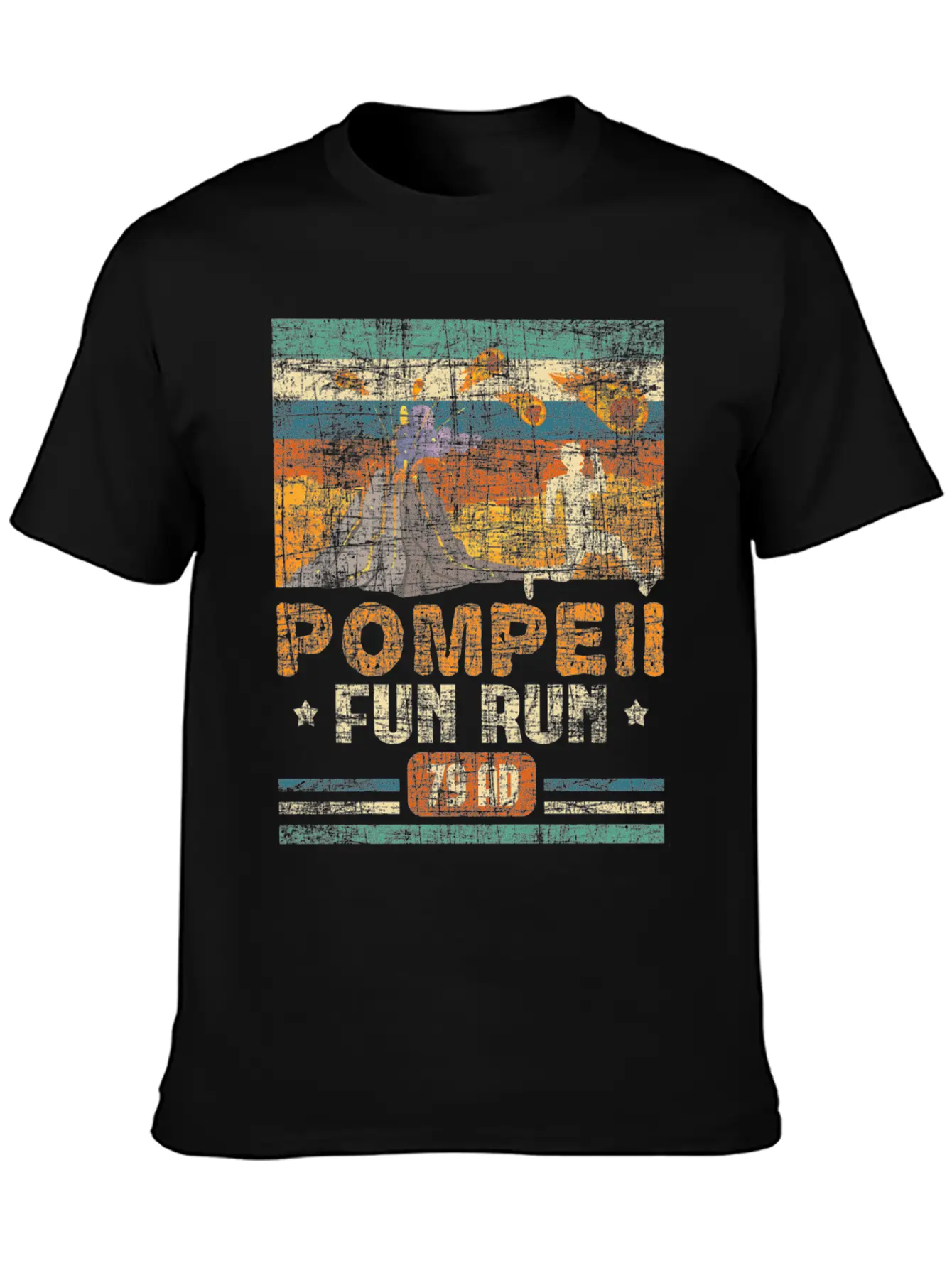 Pompeii Fun Run - Geography Volcanologist Unisex Casual T-Shirt – Clean Design For Daily Comfort
