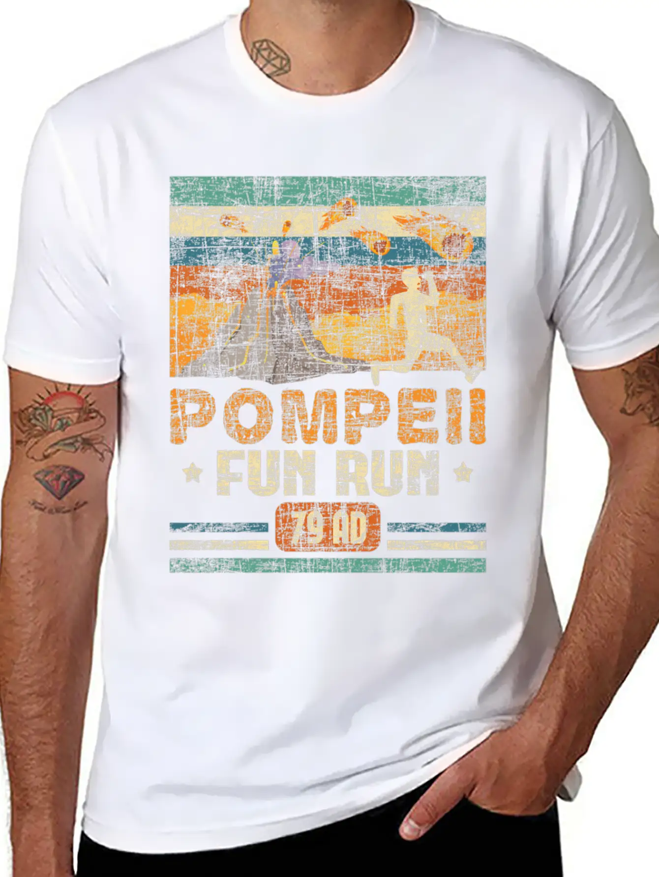 Pompeii Fun Run - Geography Volcanologist Unisex Casual T-Shirt – Clean Design For Daily Comfort