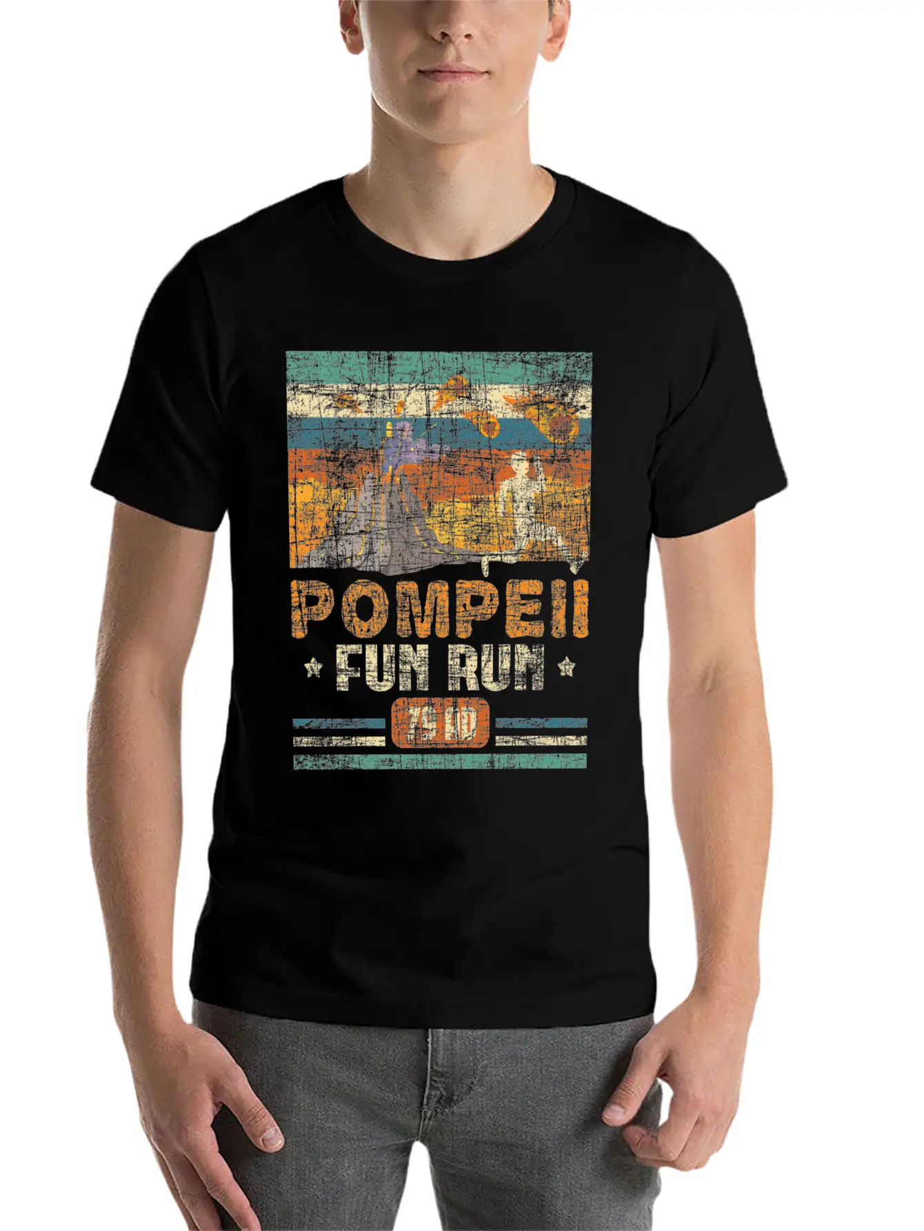 Pompeii Fun Run - Geography Volcanologist Unisex Casual T-Shirt – Clean Design For Daily Comfort