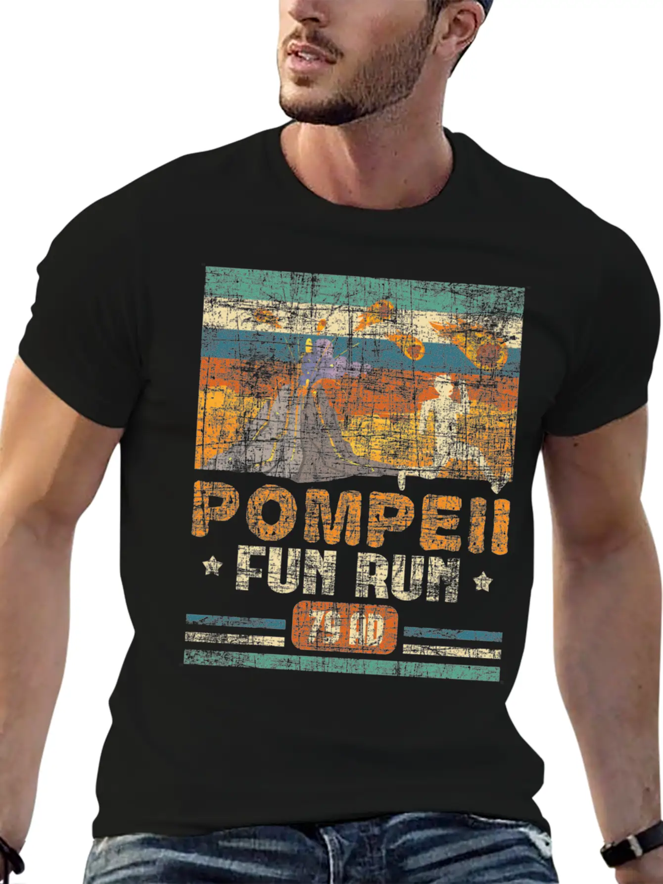 Pompeii Fun Run - Geography Volcanologist Unisex Casual T-Shirt – Clean Design For Daily Comfort