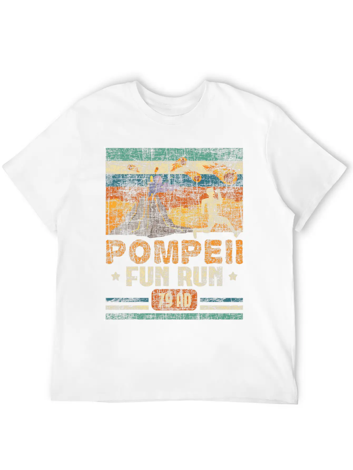 Pompeii Fun Run - Geography Volcanologist Unisex Casual T-Shirt – Clean Design For Daily Comfort