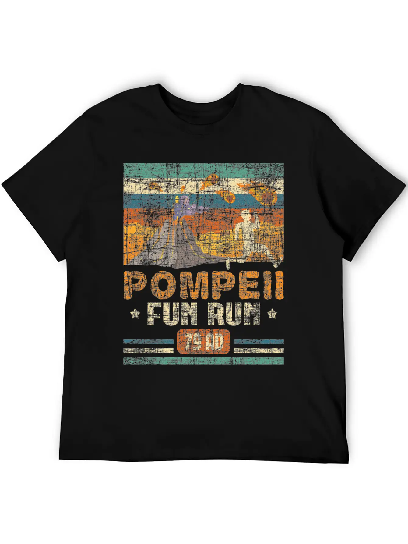 Pompeii Fun Run - Geography Volcanologist Unisex Casual T-Shirt – Clean Design For Daily Comfort