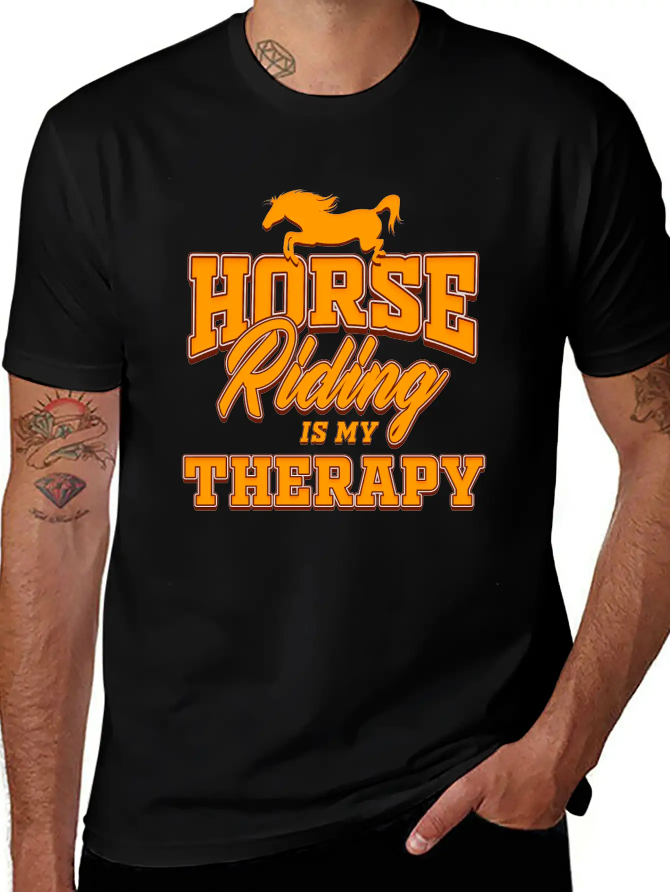 Pony Horse - Horse Riding Therapy Unisex Casual T-Shirt – Clean Design For Daily Comfort