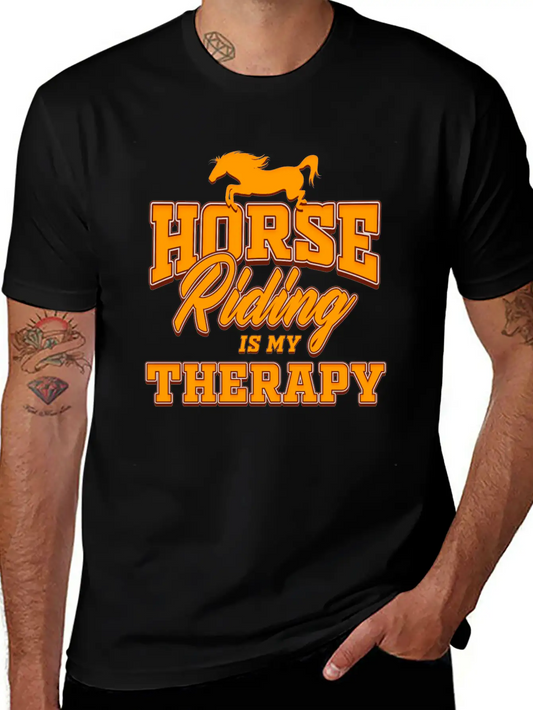 Pony Horse - Horse Riding Therapy Unisex Casual T-Shirt – Clean Design For Daily Comfort