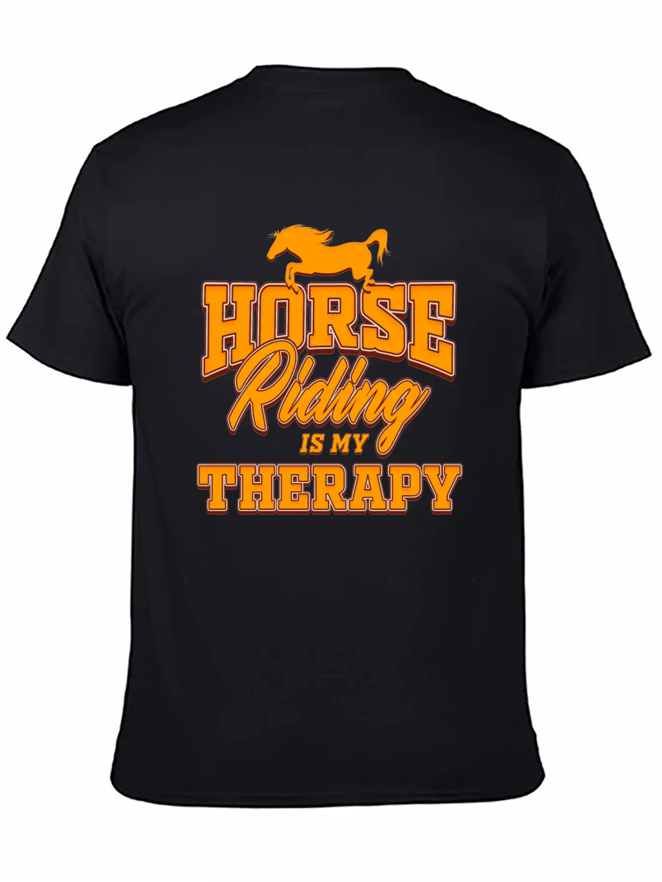 Pony Horse - Horse Riding Therapy Unisex Casual T-Shirt – Clean Design For Daily Comfort
