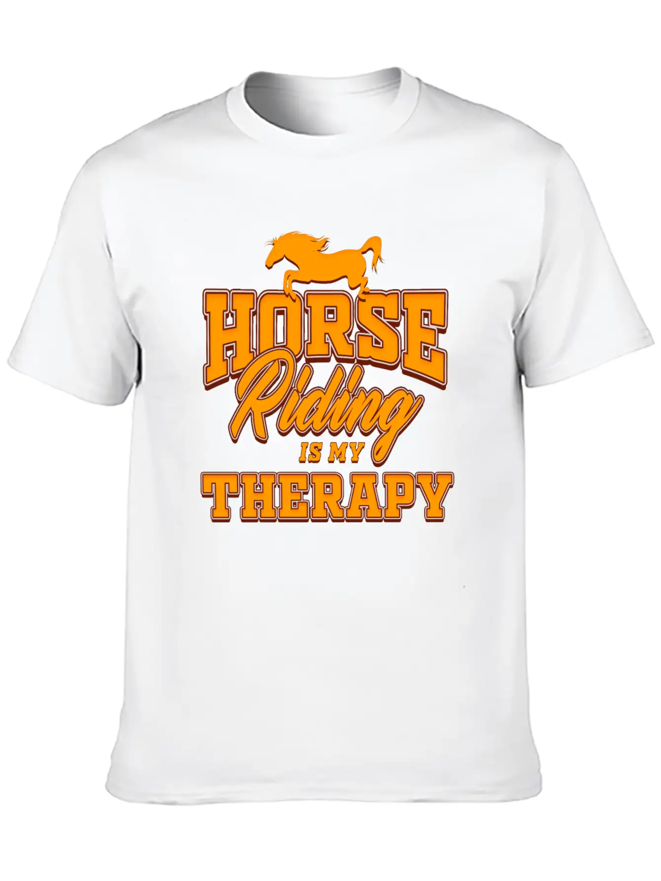 Pony Horse - Horse Riding Therapy Unisex Casual T-Shirt – Clean Design For Daily Comfort
