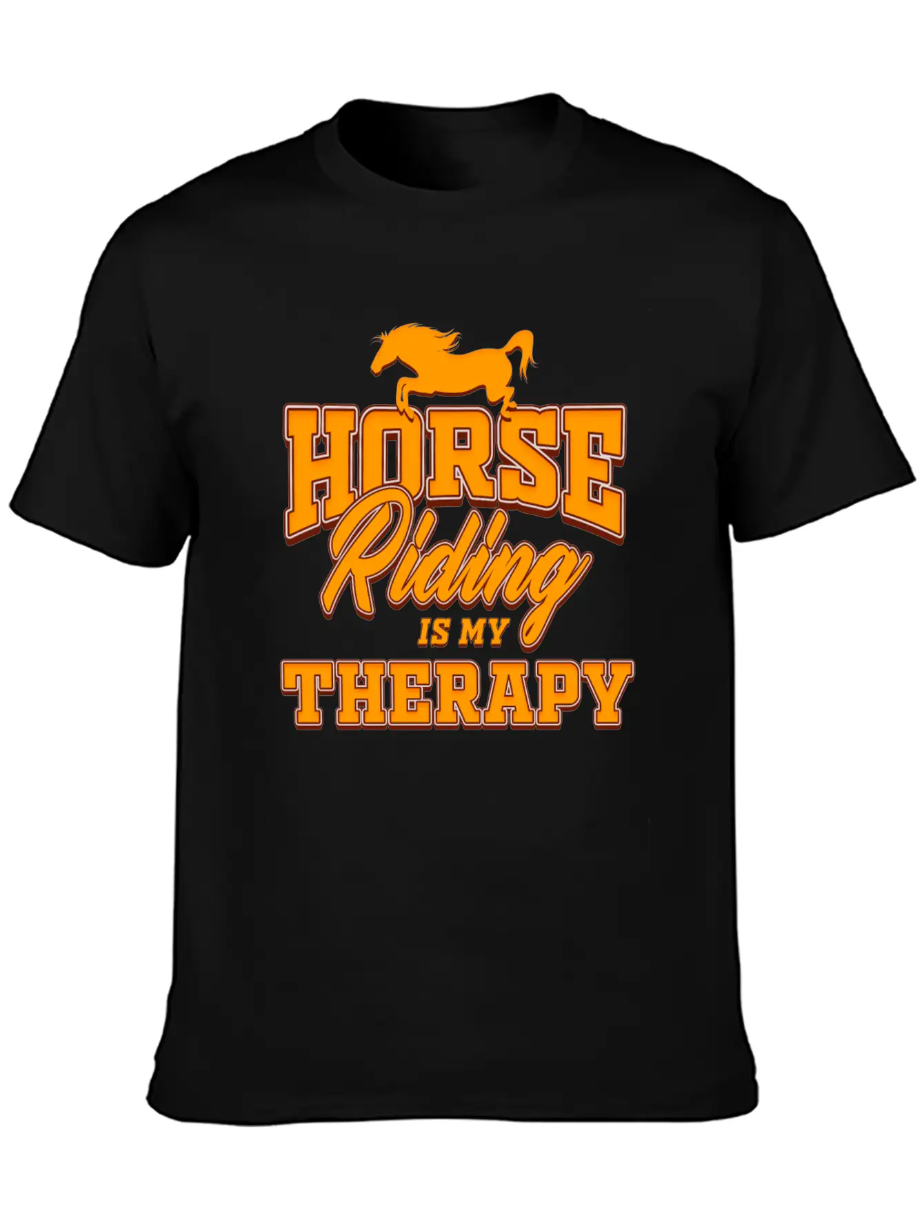 Pony Horse - Horse Riding Therapy Unisex Casual T-Shirt – Clean Design For Daily Comfort