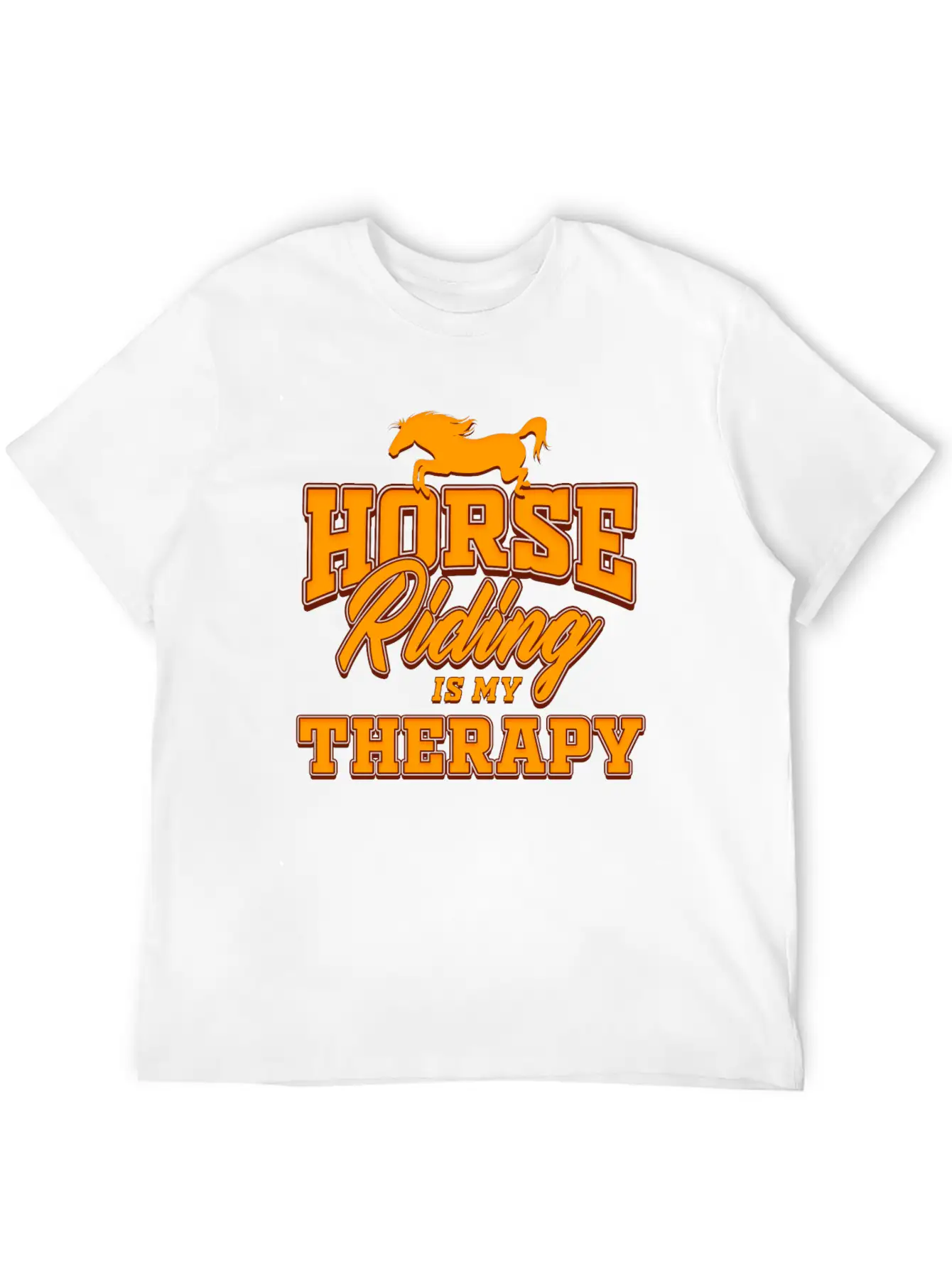 Pony Horse - Horse Riding Therapy Unisex Casual T-Shirt – Clean Design For Daily Comfort